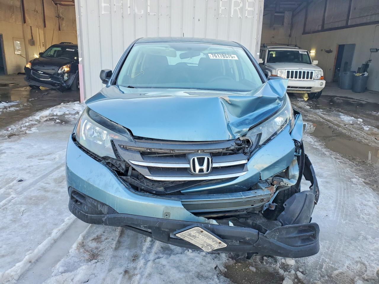 2014 Honda Cr-v Lx Blue vin: 5J6RM4H37EL091608