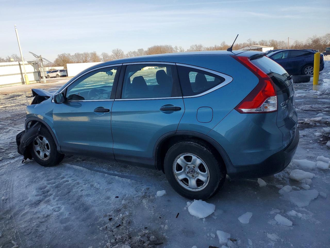 2014 Honda Cr-v Lx Blue vin: 5J6RM4H37EL091608