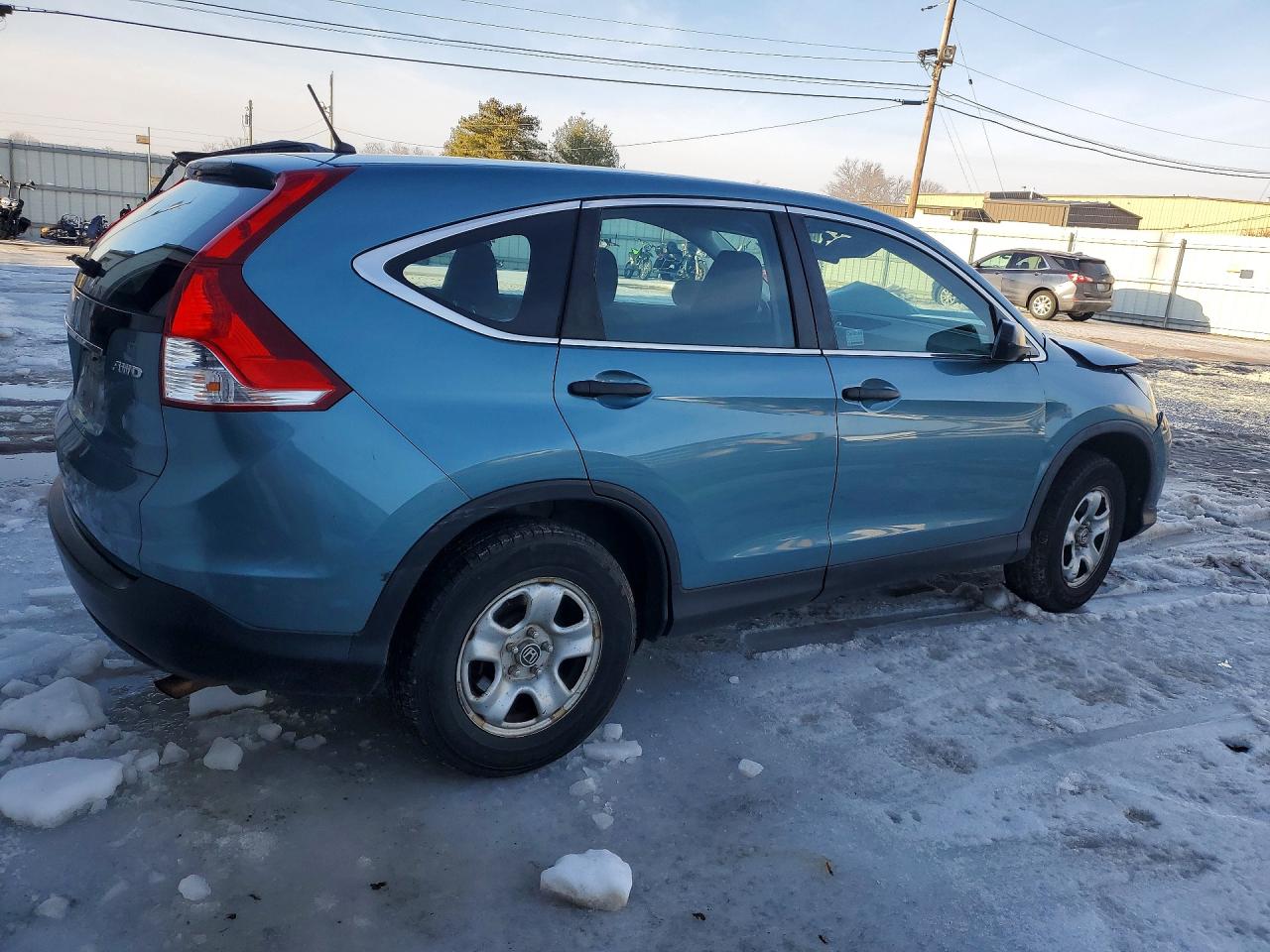 2014 Honda Cr-v Lx Blue vin: 5J6RM4H37EL091608