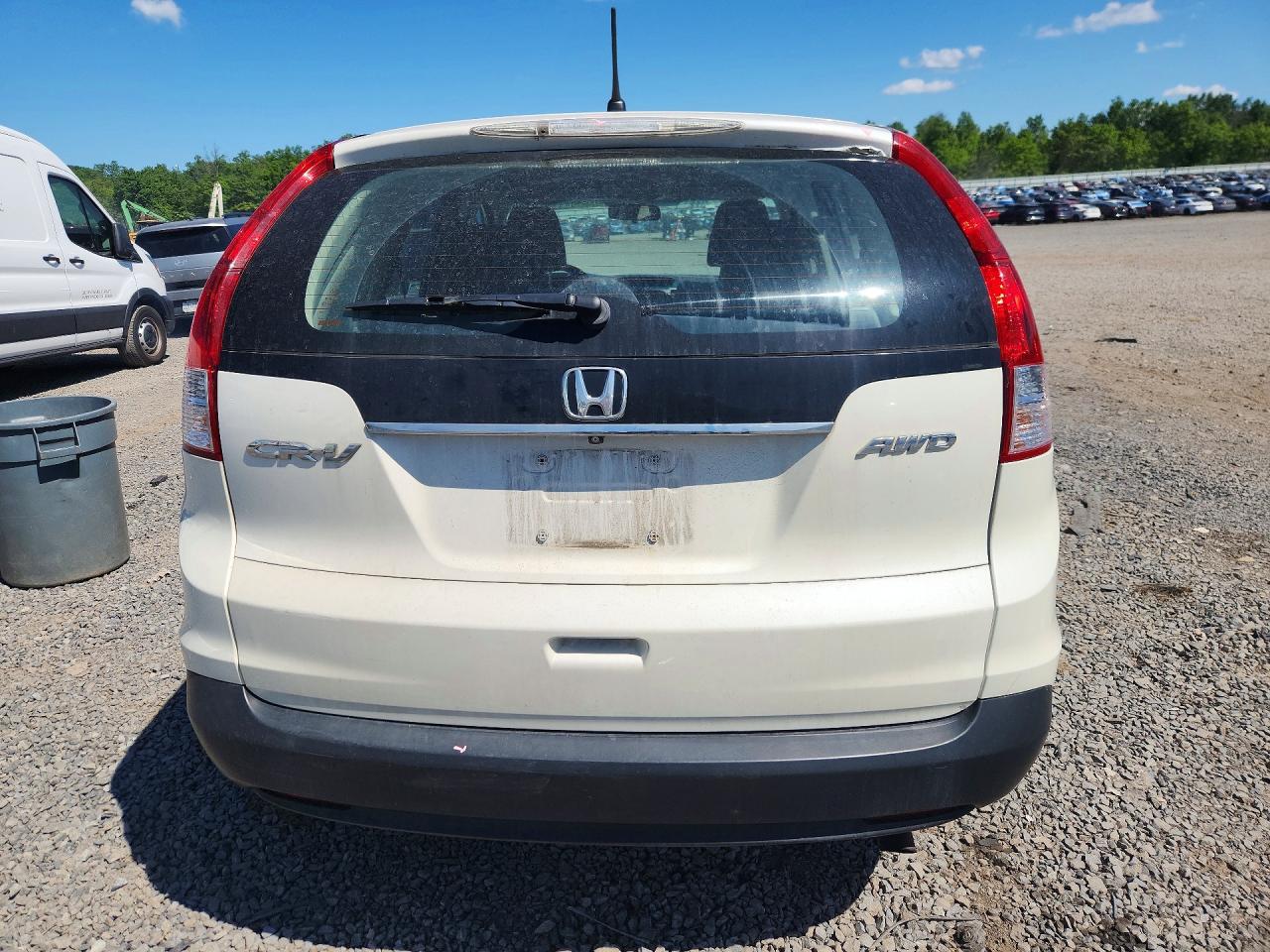 2014 Honda Cr-v Lx White vin: 5J6RM4H37EL110111
