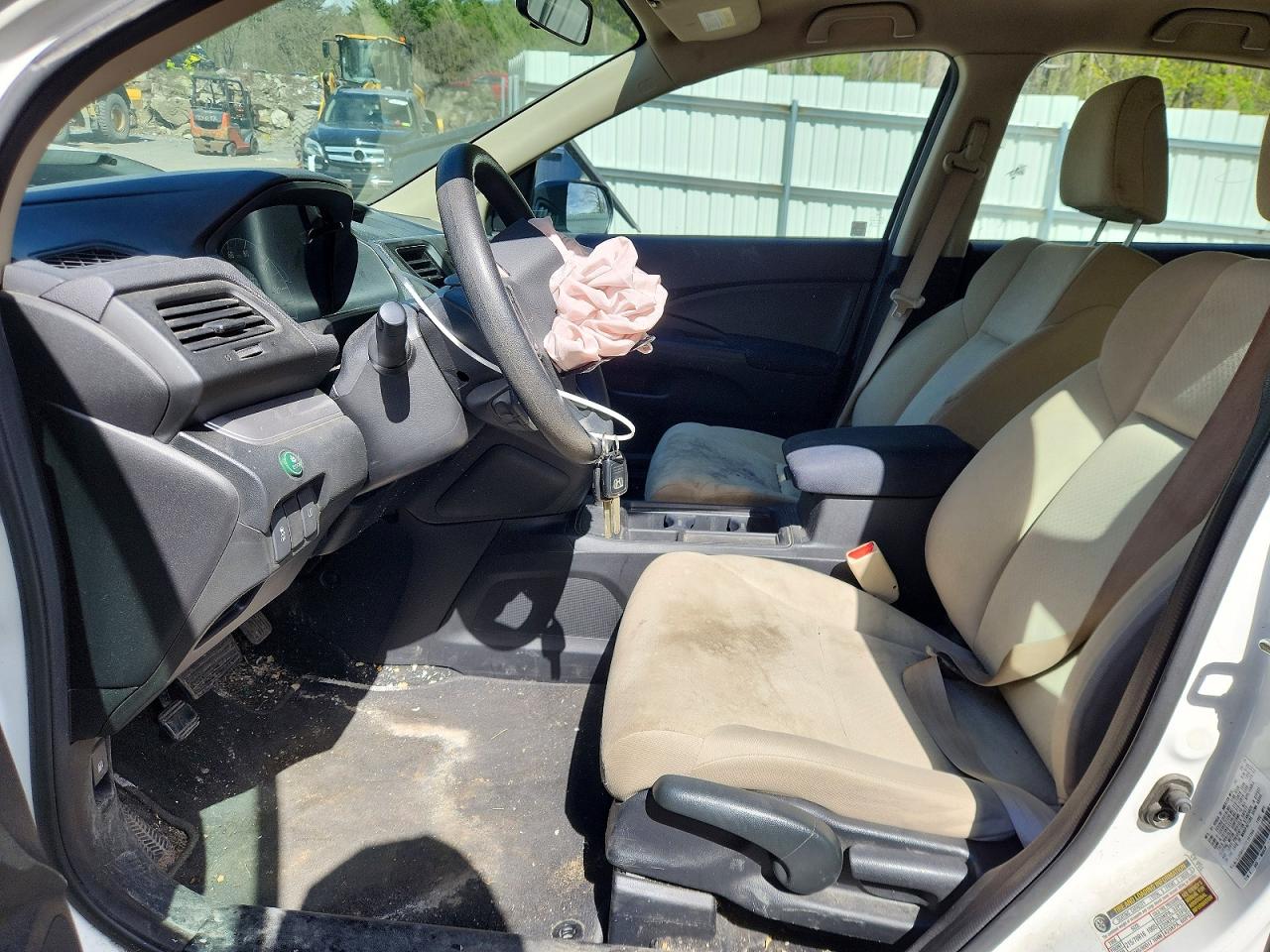 2015 Honda Cr-v Lx White vin: 5J6RM4H37FL001245