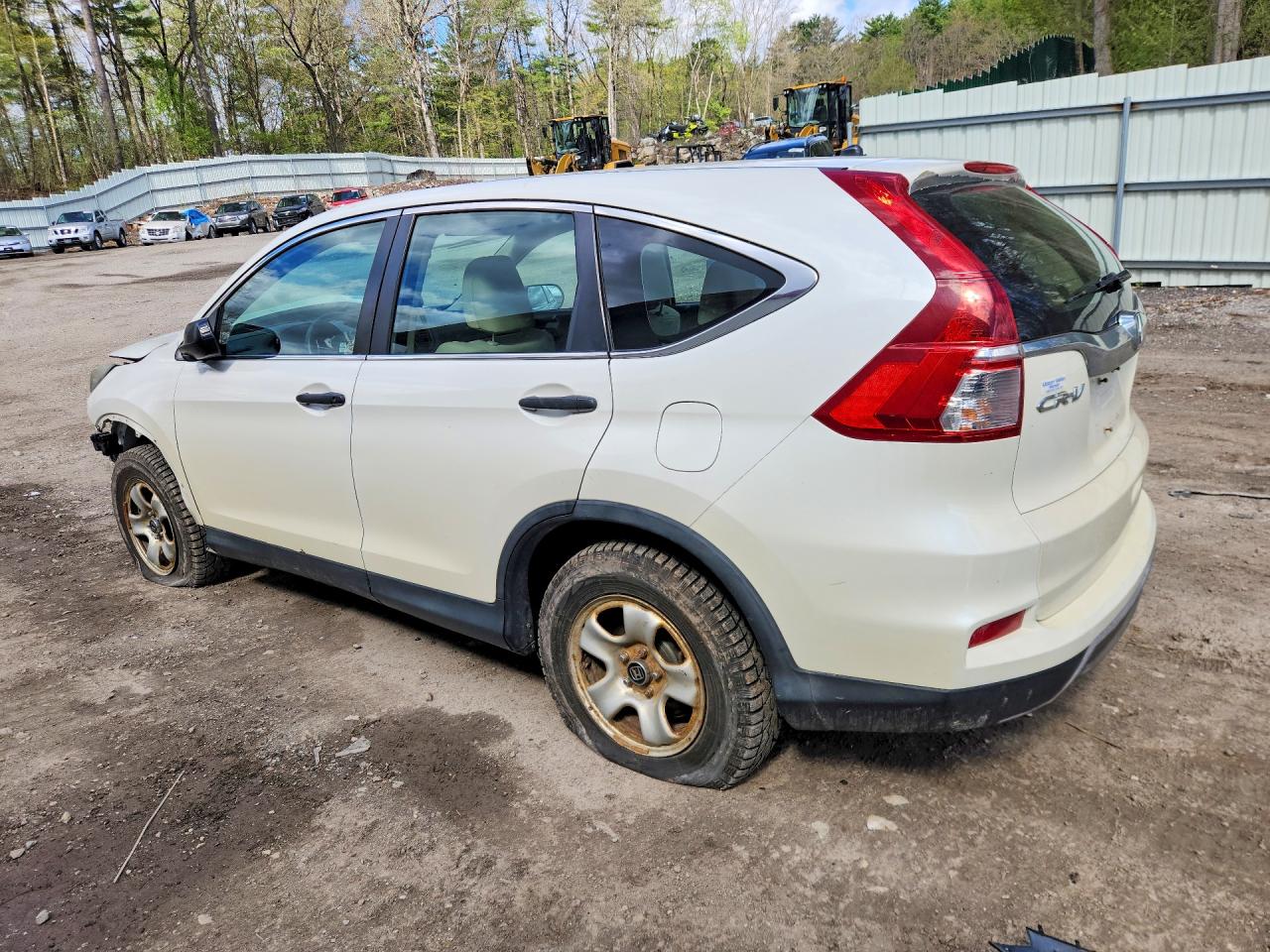 2015 Honda Cr-v Lx White vin: 5J6RM4H37FL001245
