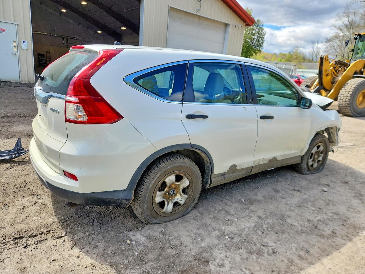 2015 Honda Cr-v Lx White vin: 5J6RM4H37FL001245