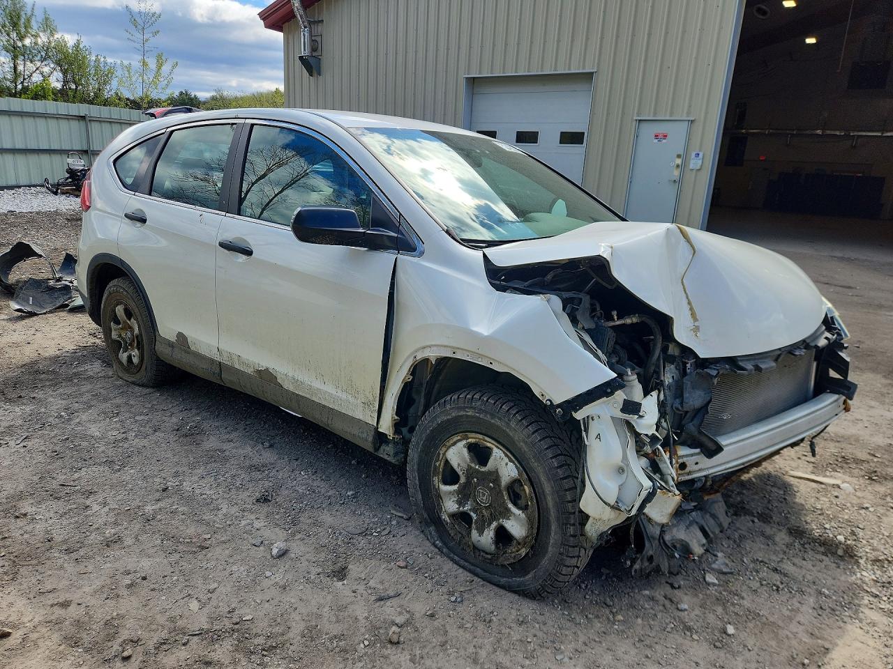 2015 Honda Cr-v Lx White vin: 5J6RM4H37FL001245
