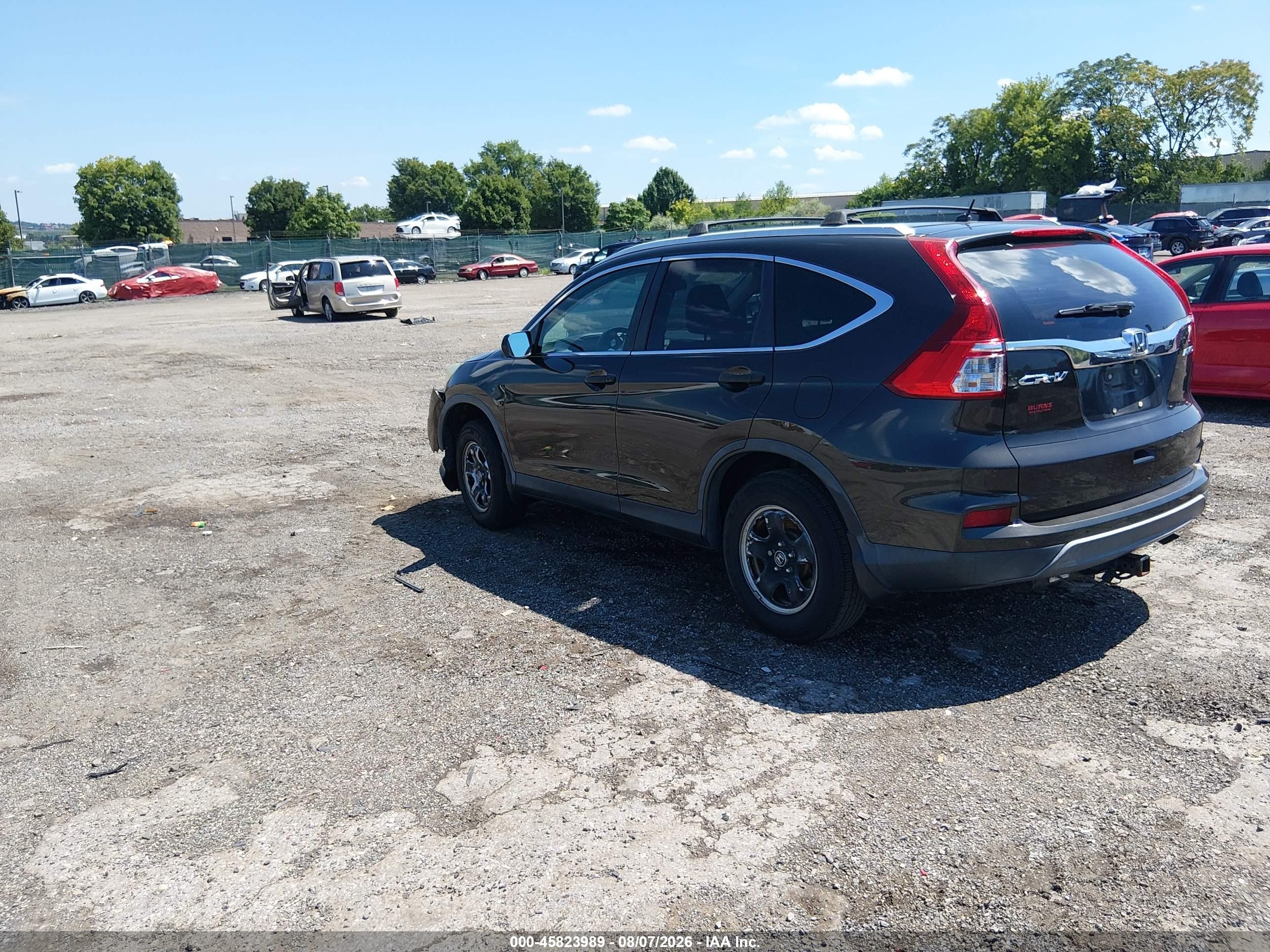 2015 Honda Cr-v Lx Black vin: 5J6RM4H37FL013105