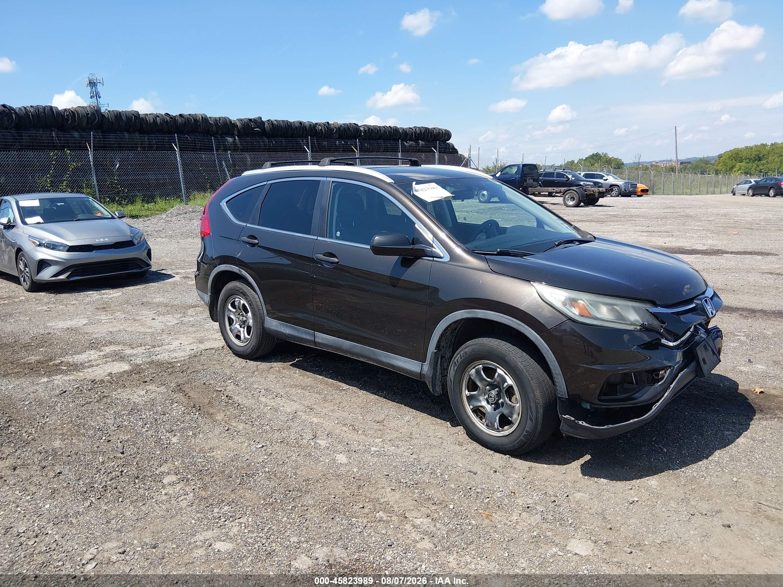 2015 Honda Cr-v Lx Black vin: 5J6RM4H37FL013105