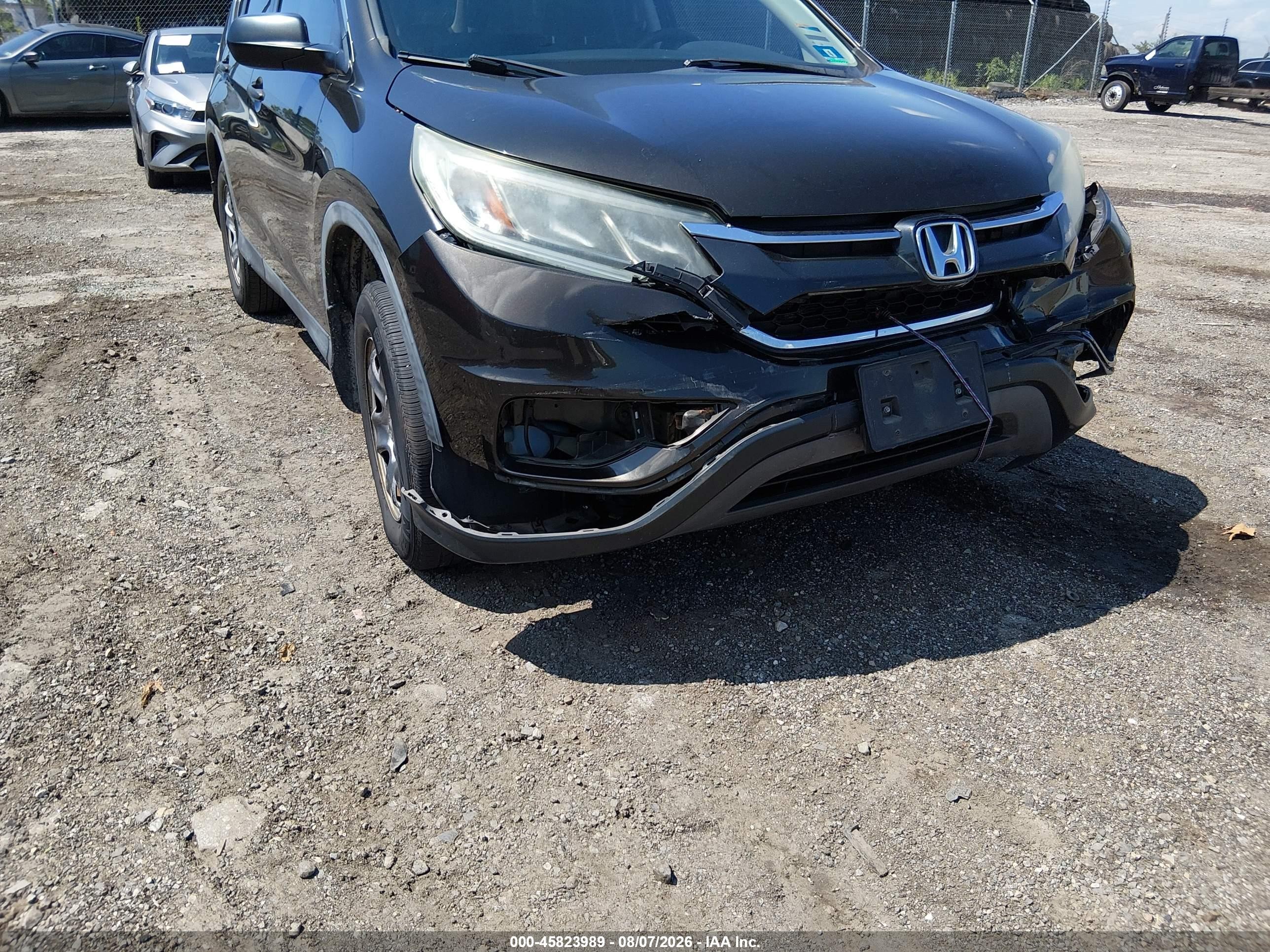 2015 Honda Cr-v Lx Black vin: 5J6RM4H37FL013105