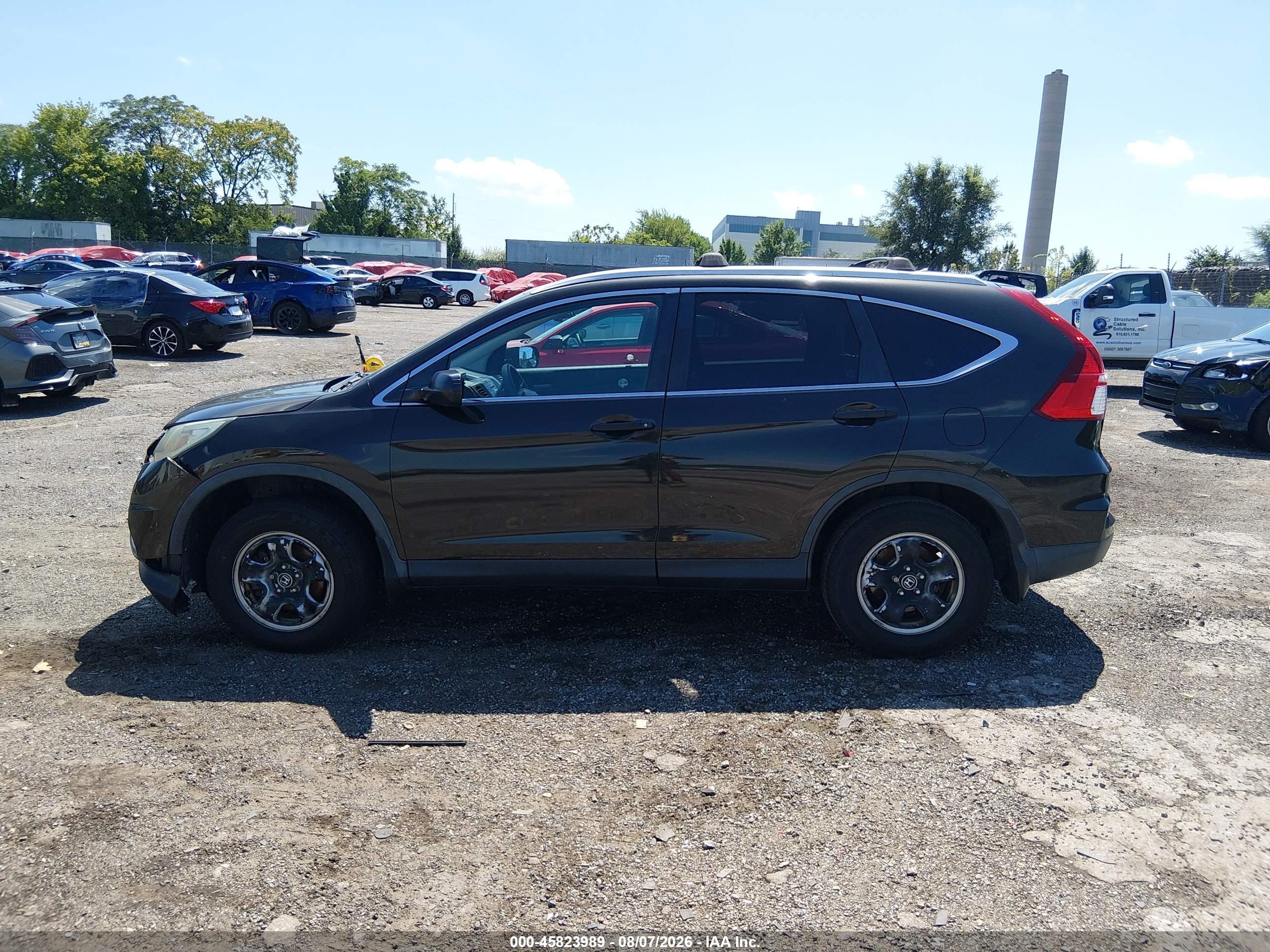 2015 Honda Cr-v Lx Black vin: 5J6RM4H37FL013105