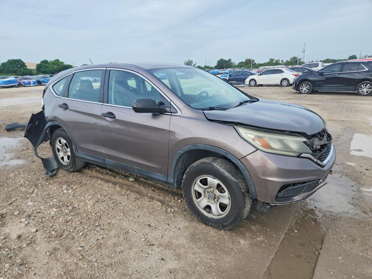 2015 Honda Cr-v Lx Beige vin: 5J6RM4H37FL014495