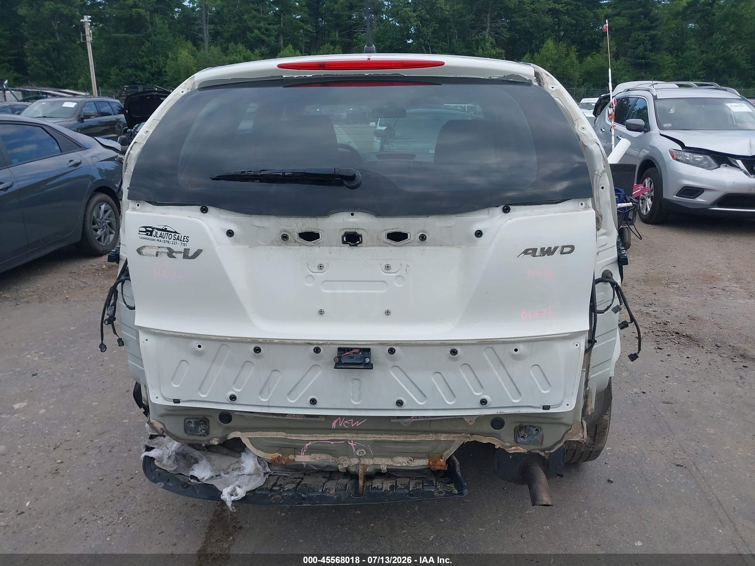 2015 Honda Cr-v Lx White vin: 5J6RM4H37FL019468