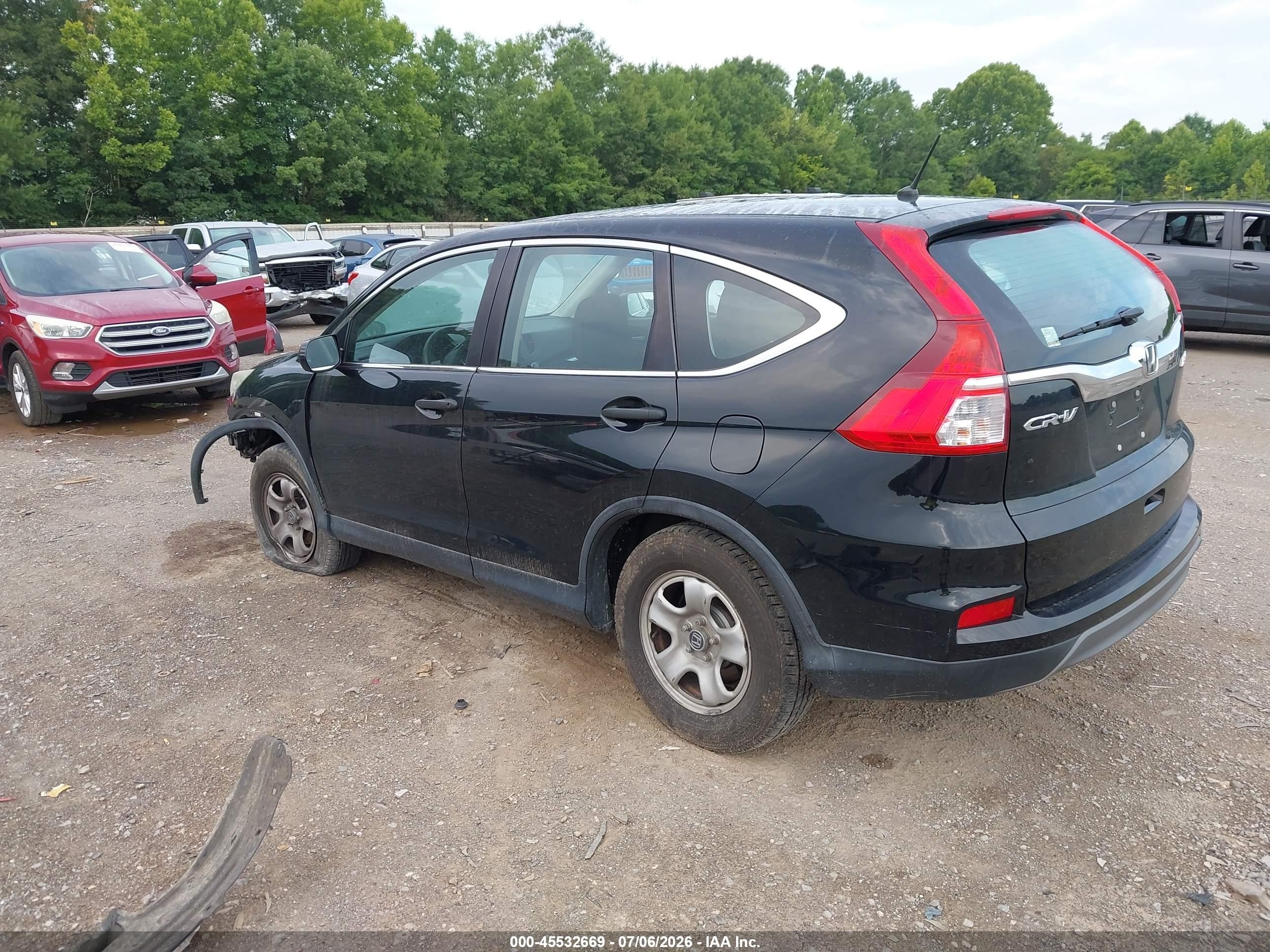 2015 Honda Cr-v Lx Черный vin: 5J6RM4H37FL061381