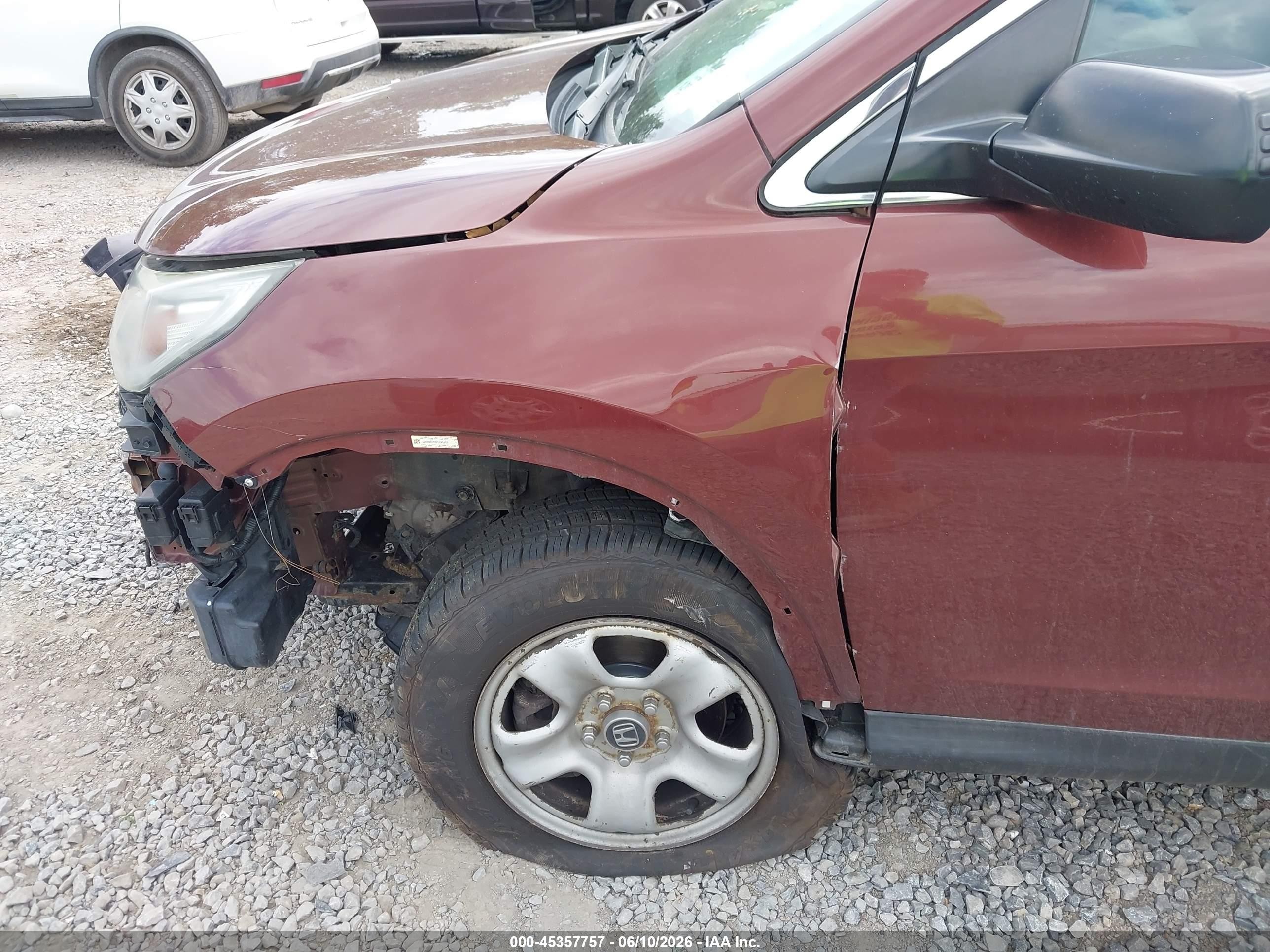 2015 Honda Cr-v Lx Красный vin: 5J6RM4H37FL090203