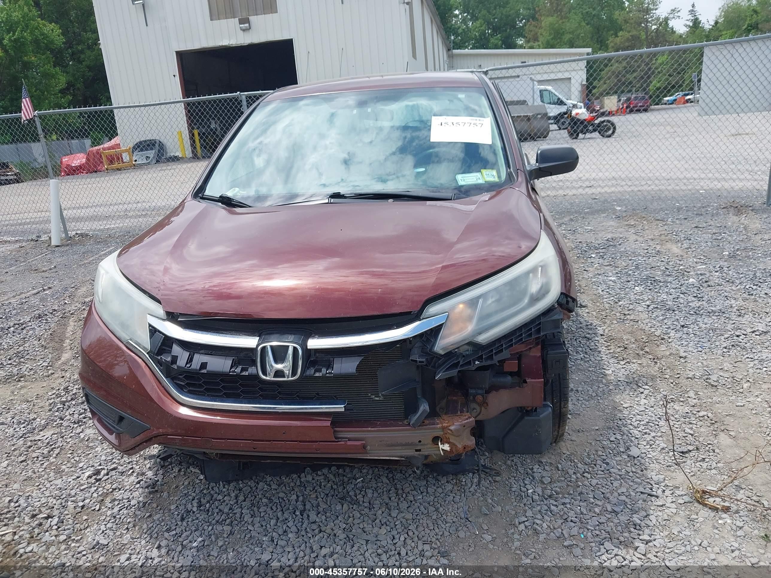 2015 Honda Cr-v Lx Красный vin: 5J6RM4H37FL090203