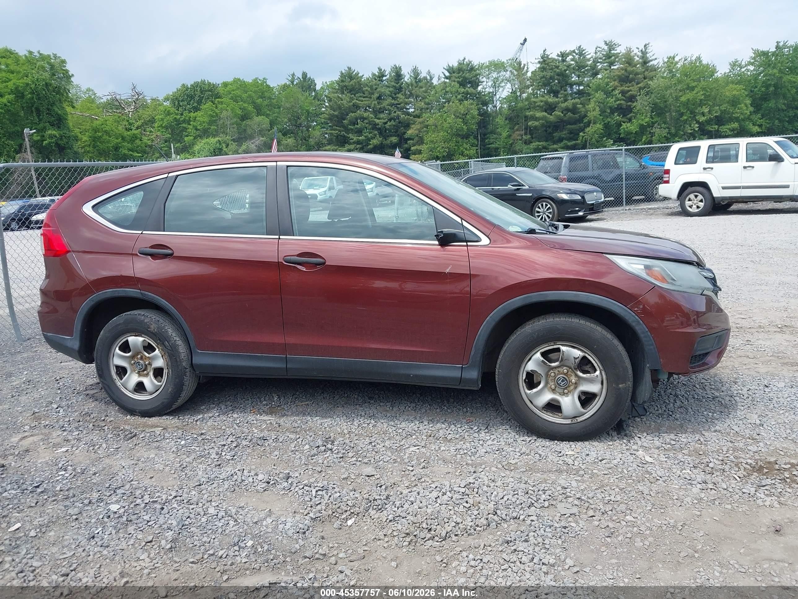 2015 Honda Cr-v Lx Красный vin: 5J6RM4H37FL090203