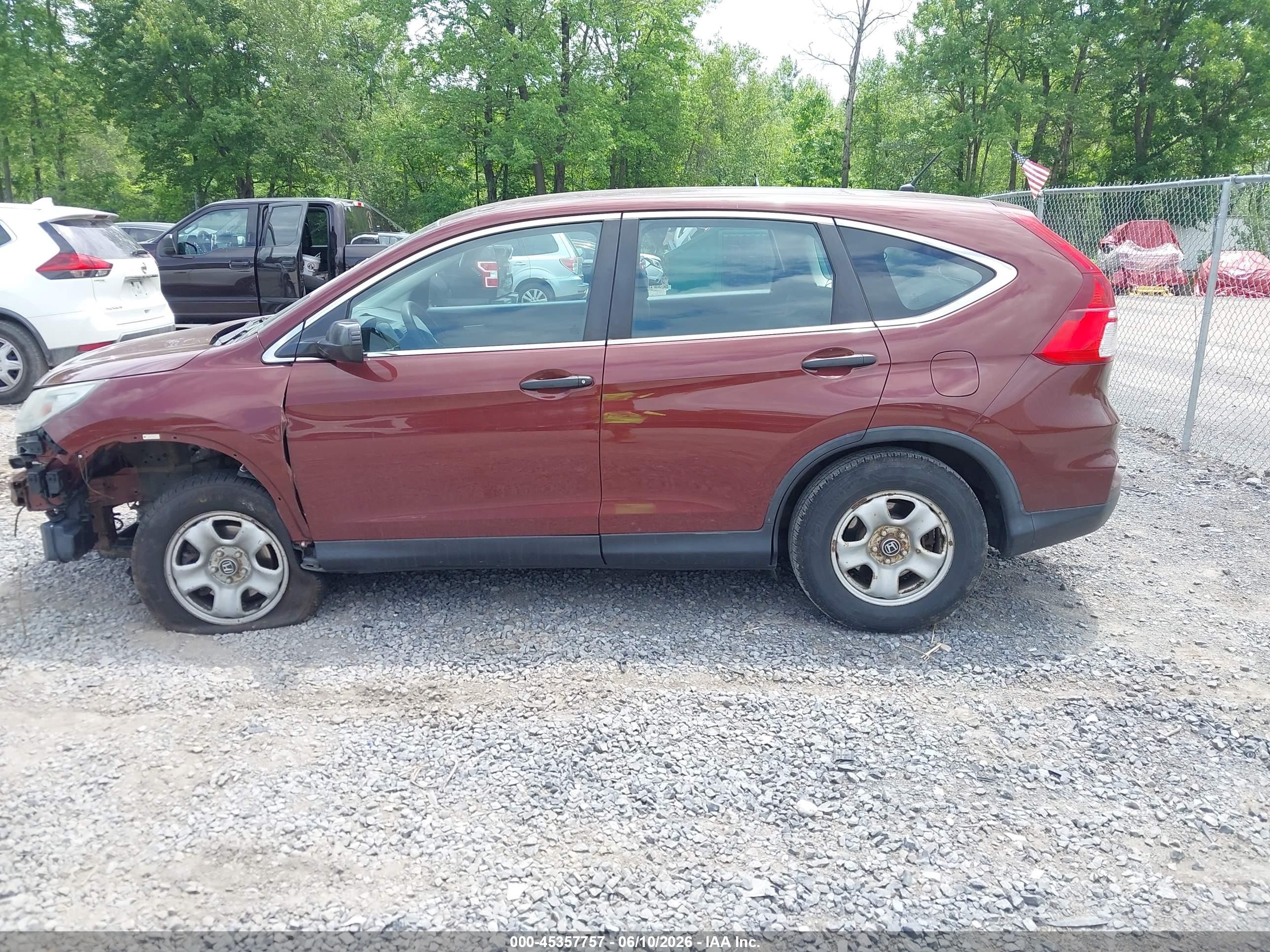 2015 Honda Cr-v Lx Красный vin: 5J6RM4H37FL090203