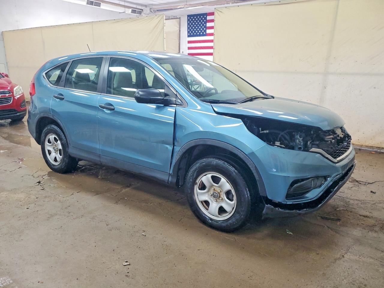 2015 Honda Cr-v Lx Blue vin: 5J6RM4H37FL102463