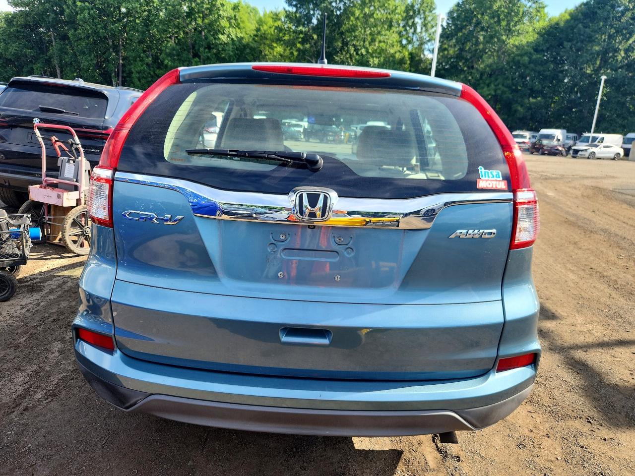 2015 Honda Cr-v Lx Blue vin: 5J6RM4H37FL103600