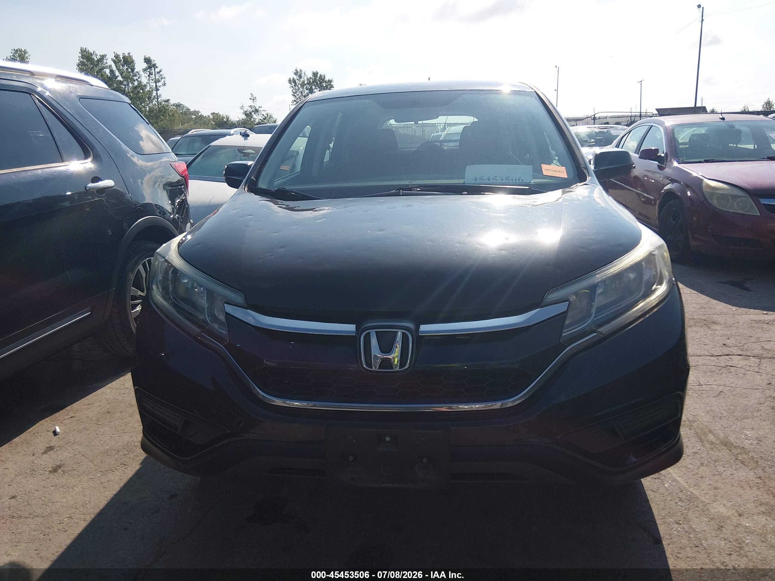 2015 Honda Cr-v Lx Black vin: 5J6RM4H37FL126441