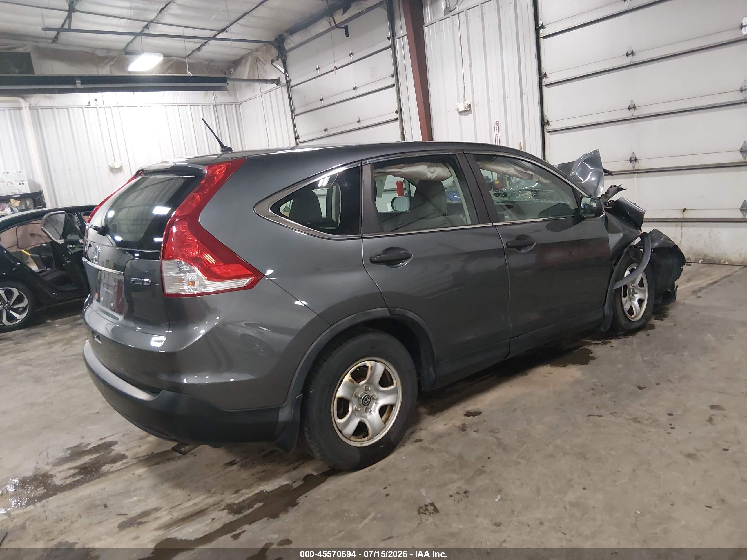 2012 Honda Cr-v Lx Gray vin: 5J6RM4H38CL057724