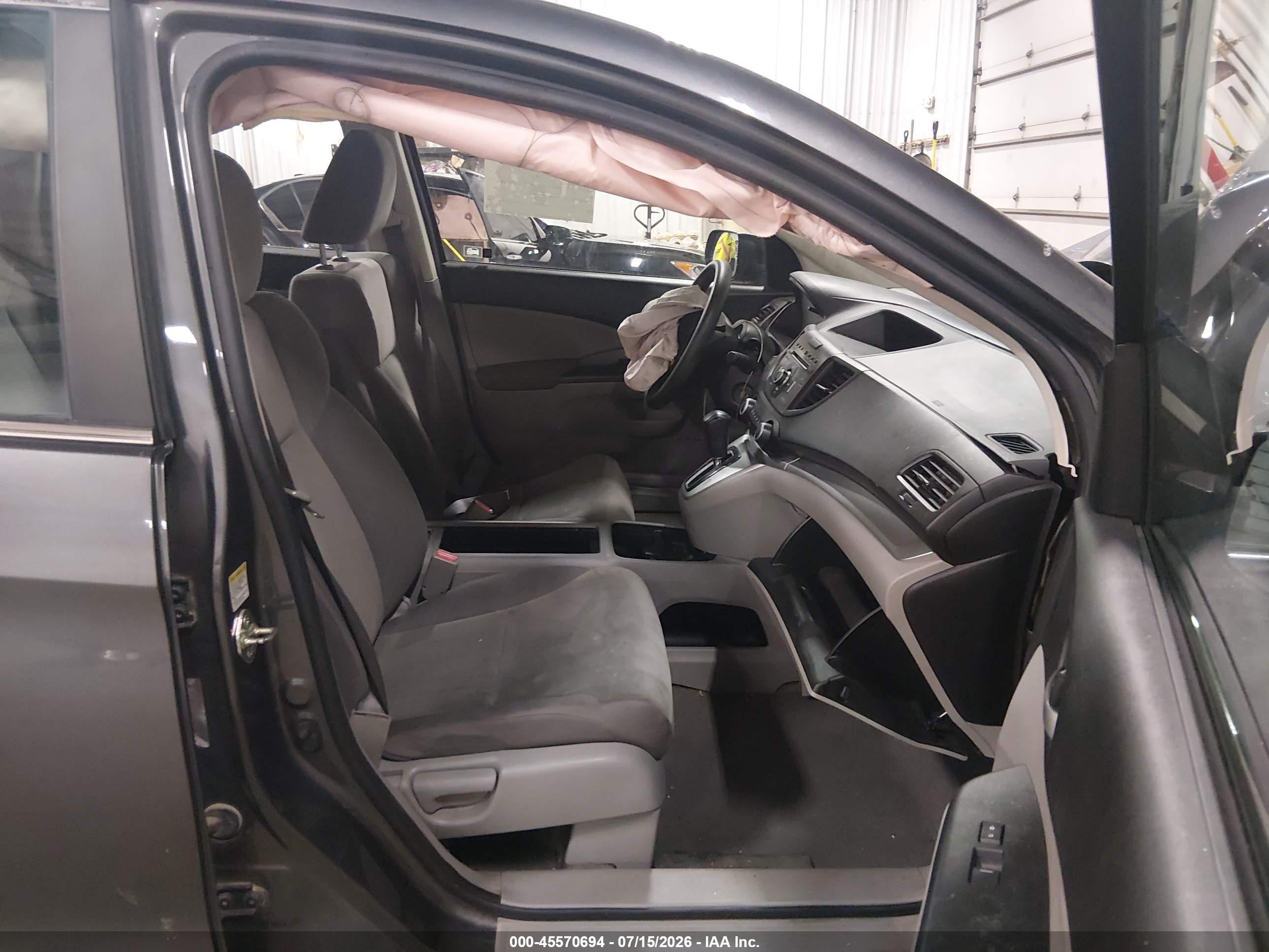 2012 Honda Cr-v Lx Gray vin: 5J6RM4H38CL057724