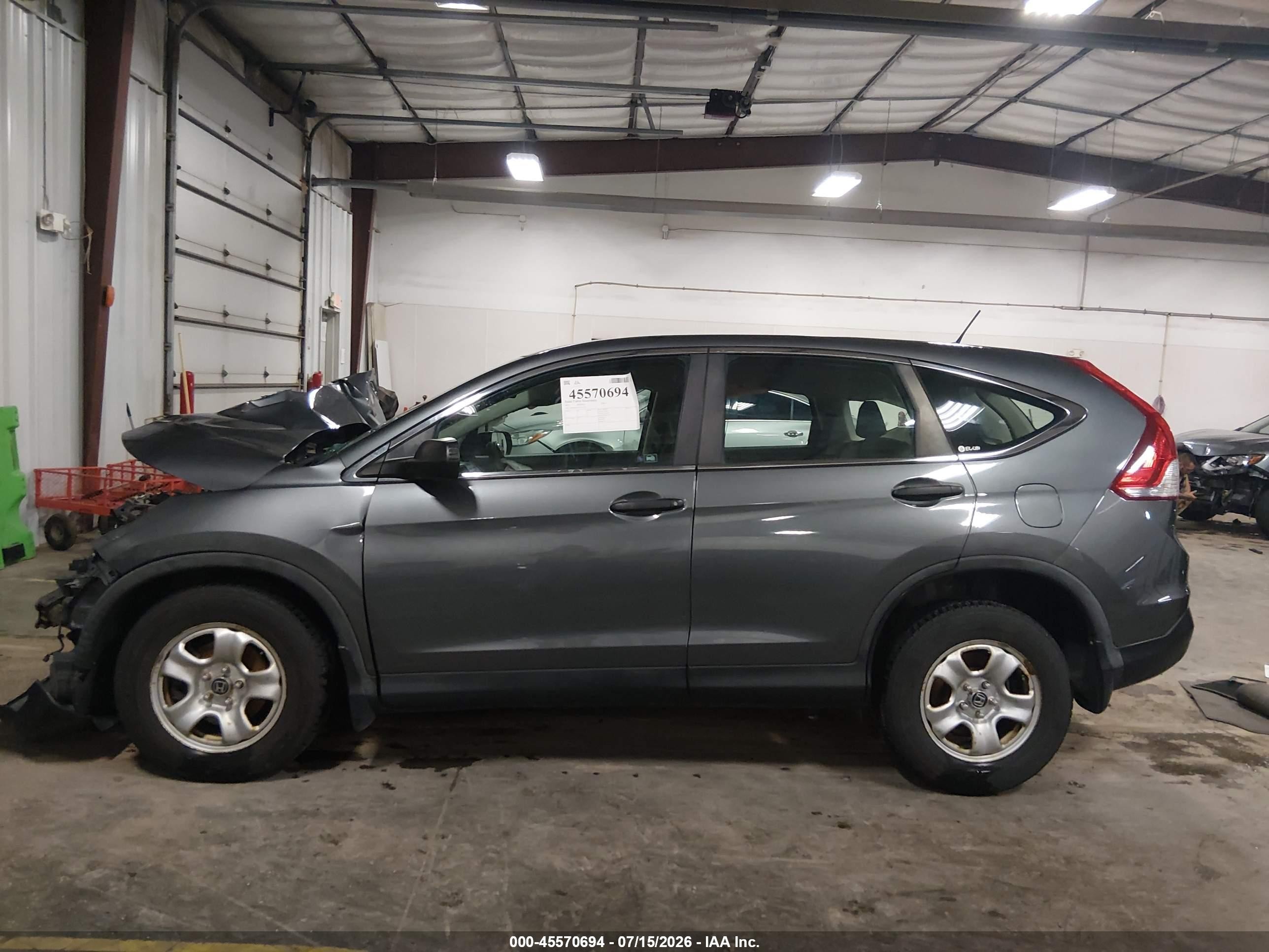2012 Honda Cr-v Lx Gray vin: 5J6RM4H38CL057724