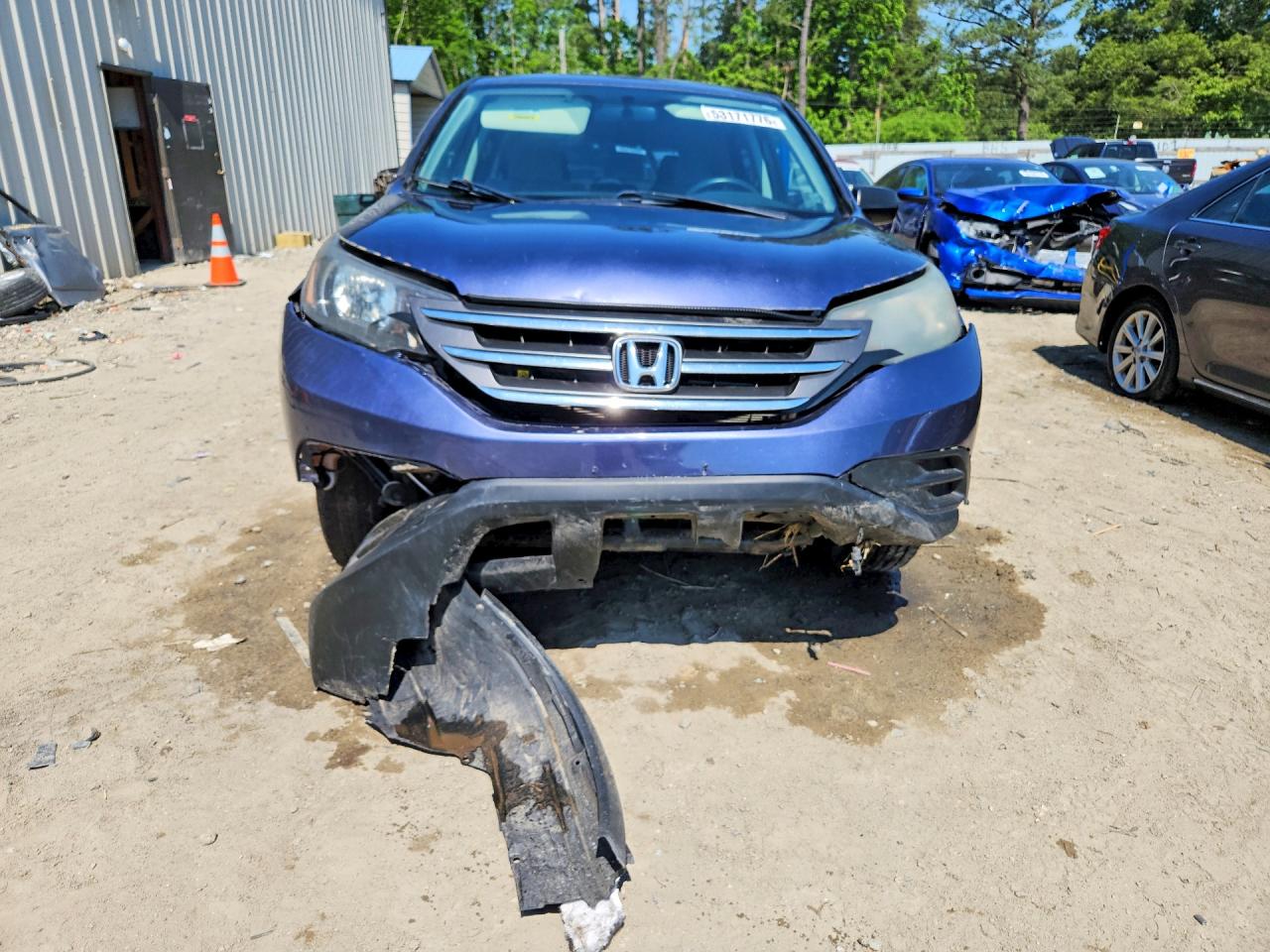2012 Honda Cr-v Lx Blue vin: 5J6RM4H38CL080257