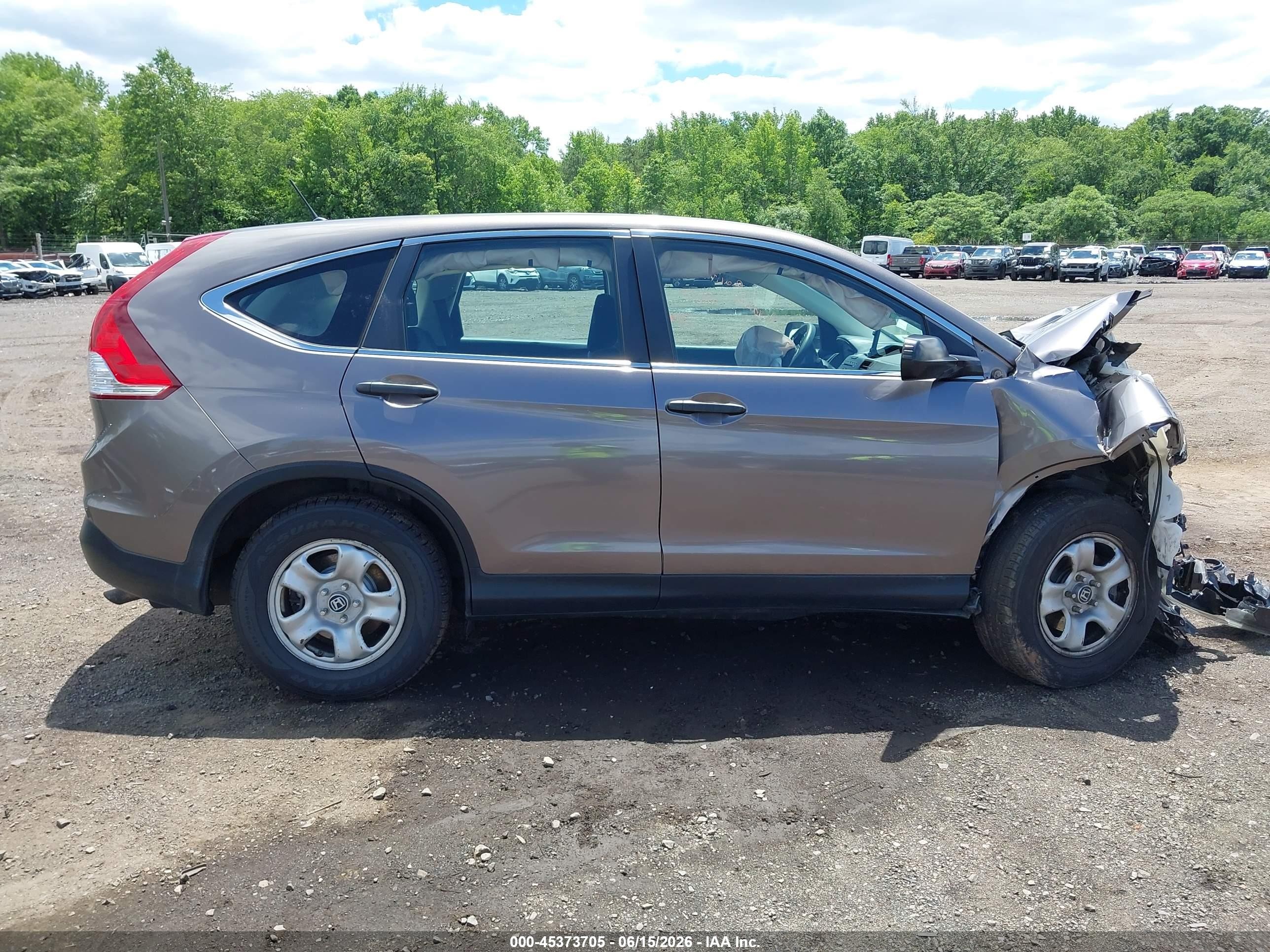 2013 Honda Cr-v Lx Gray vin: 5J6RM4H38DL019458
