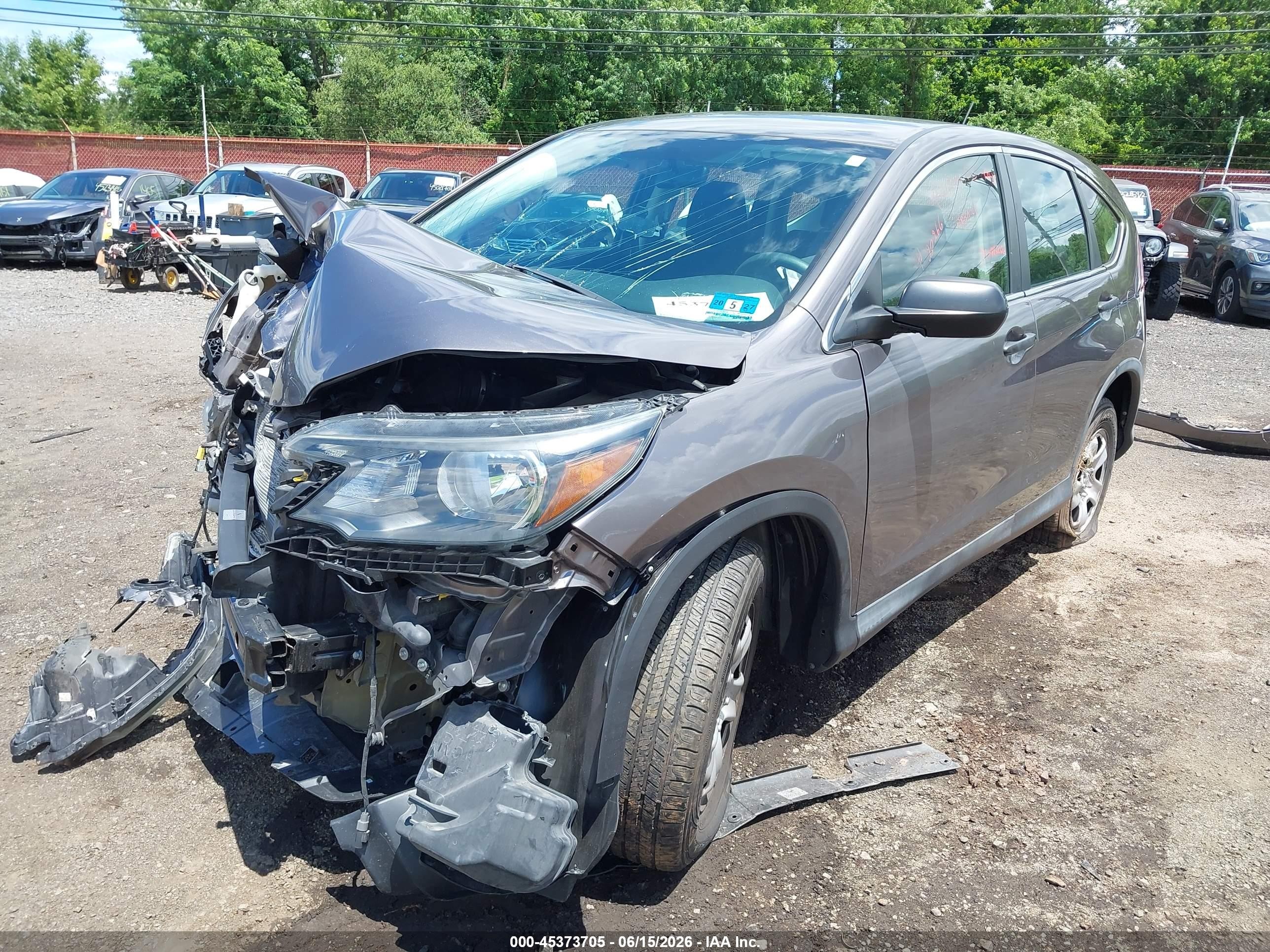 2013 Honda Cr-v Lx Gray vin: 5J6RM4H38DL019458