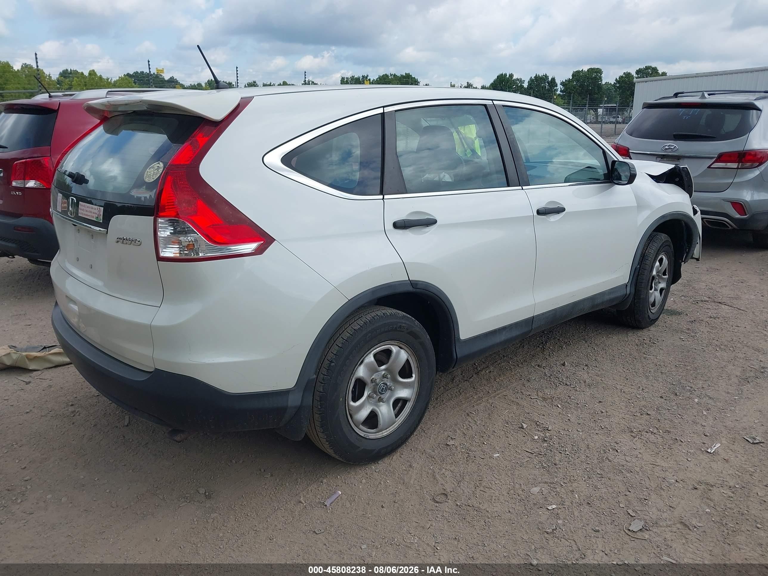 2013 Honda Cr-v Lx Белый vin: 5J6RM4H38DL035790