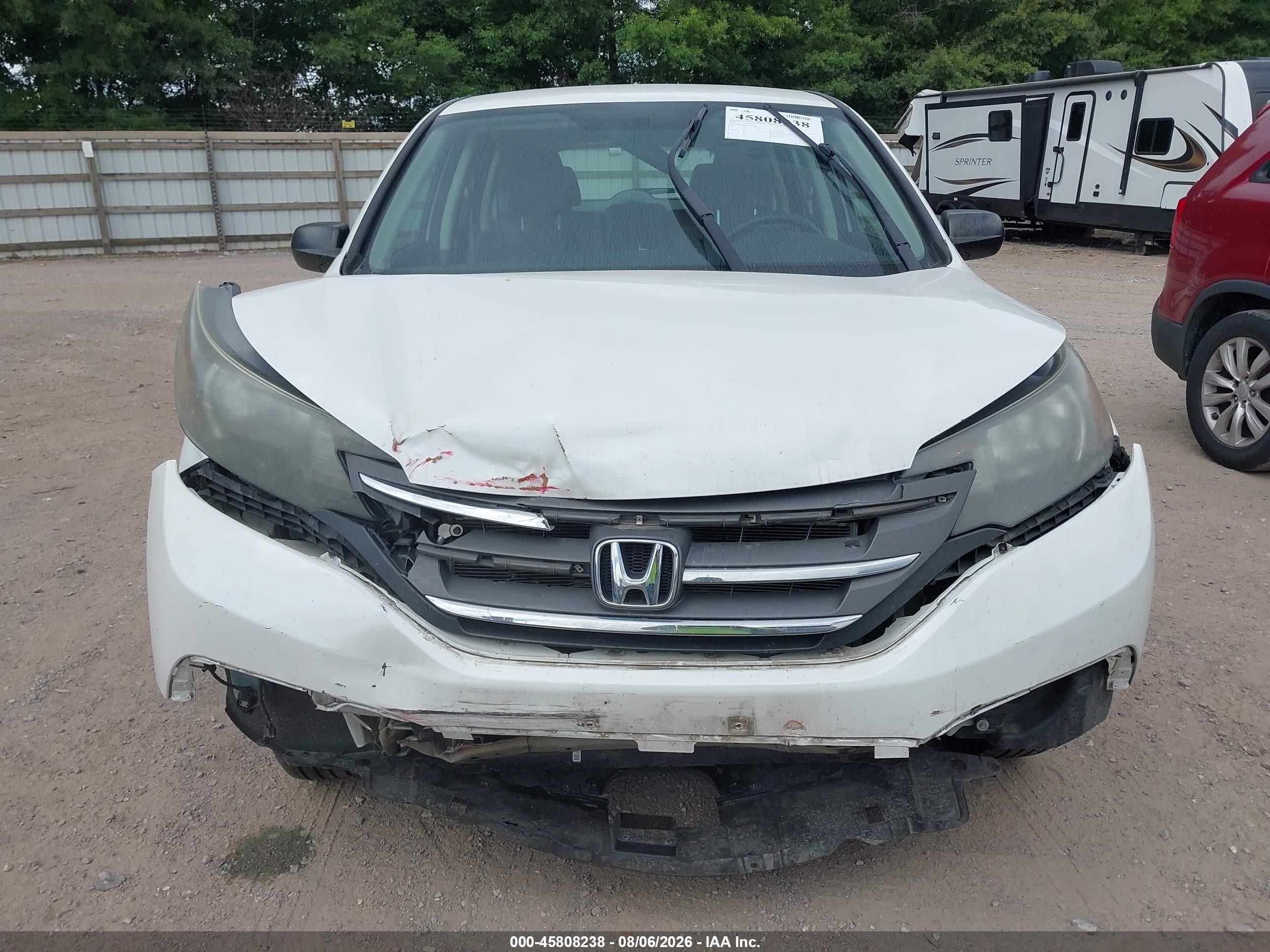 2013 Honda Cr-v Lx Белый vin: 5J6RM4H38DL035790
