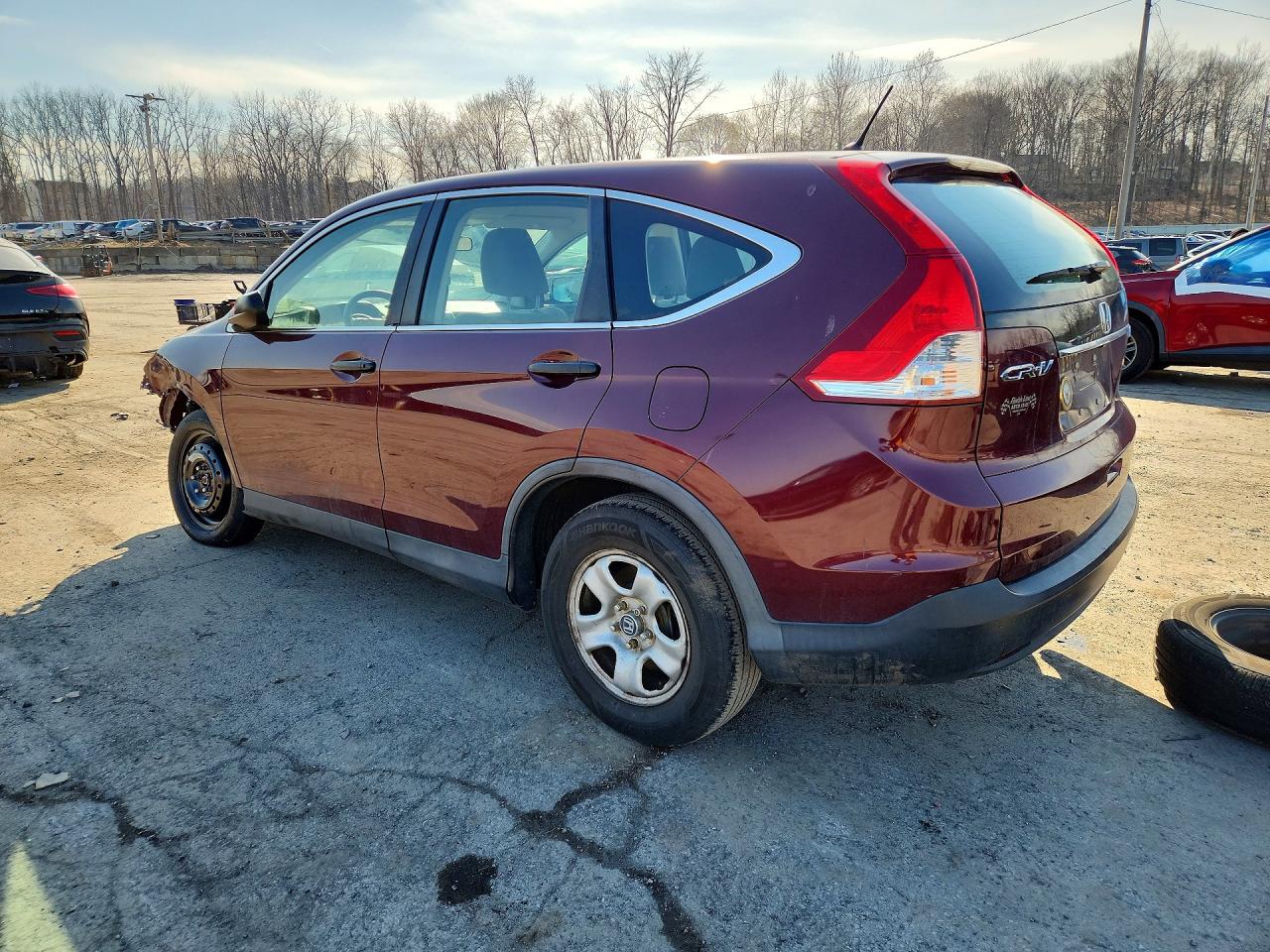 2013 Honda Cr-v Lx Burgundy vin: 5J6RM4H38DL058731