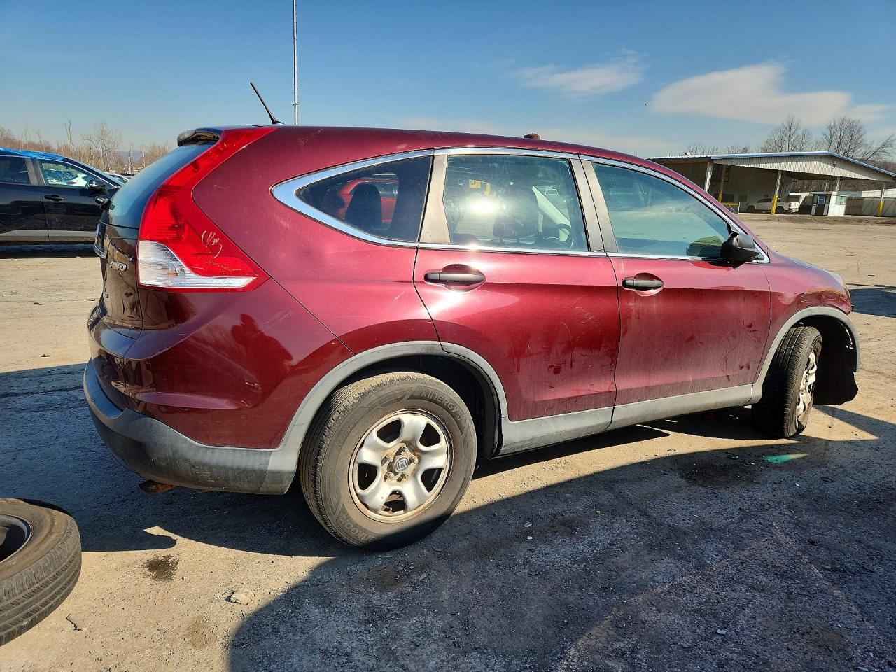 2013 Honda Cr-v Lx Burgundy vin: 5J6RM4H38DL058731