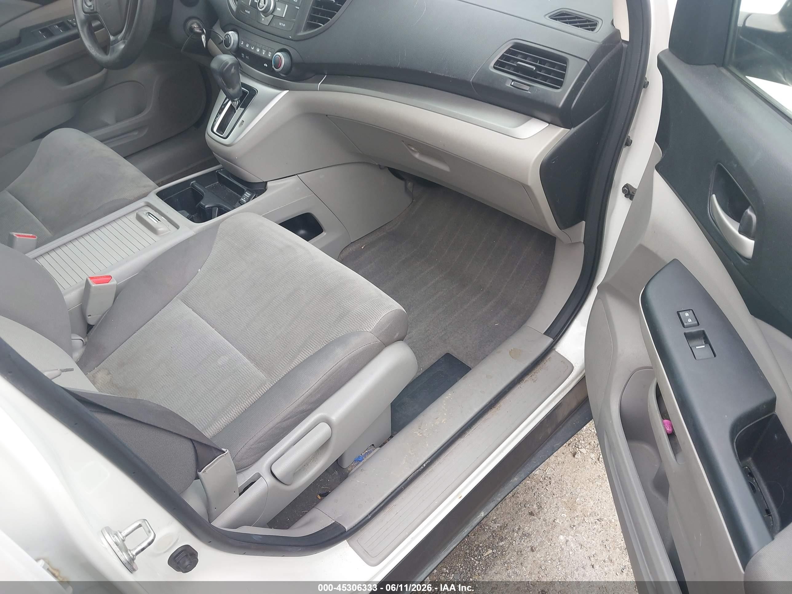 2013 Honda Cr-v Lx White vin: 5J6RM4H38DL058826