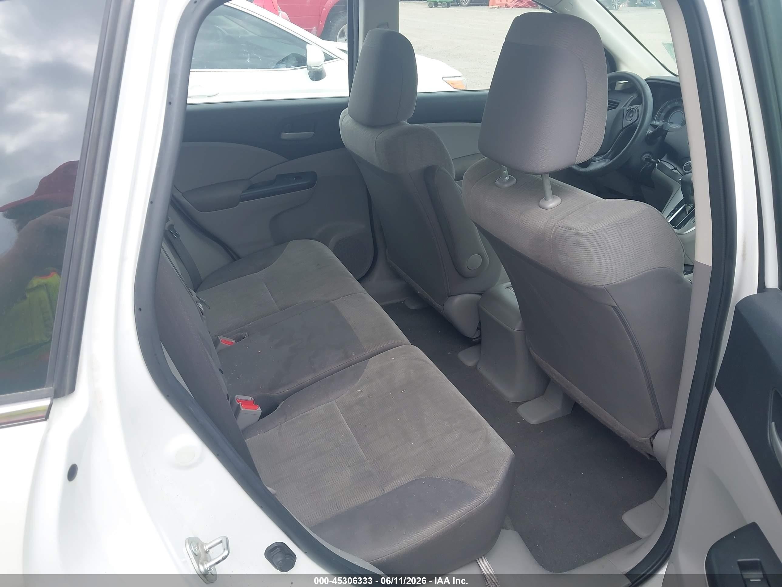 2013 Honda Cr-v Lx White vin: 5J6RM4H38DL058826