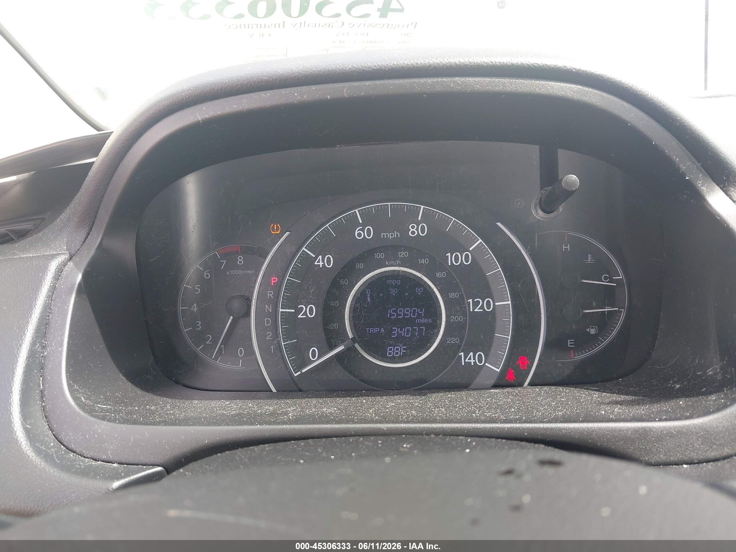 2013 Honda Cr-v Lx White vin: 5J6RM4H38DL058826