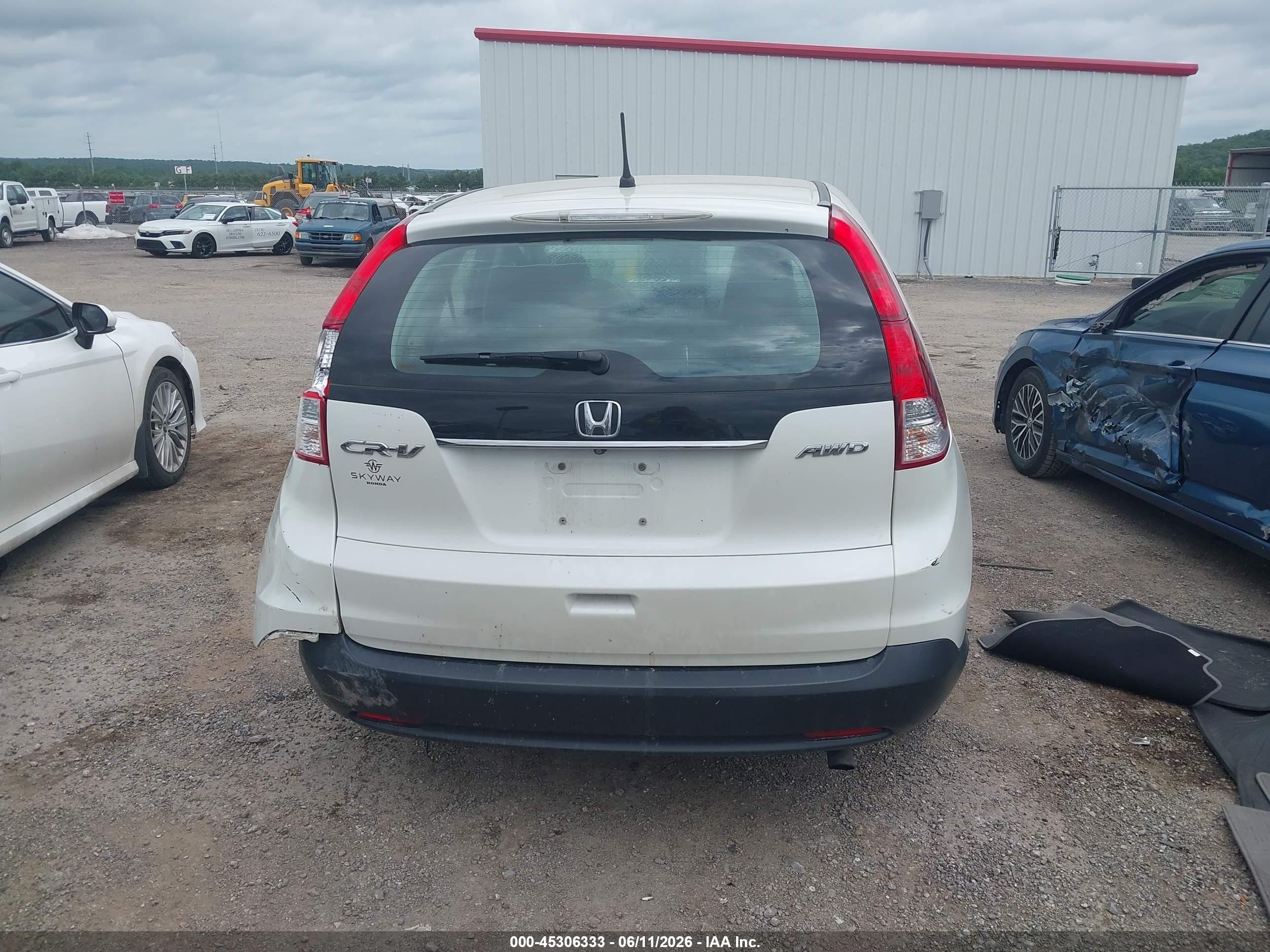 2013 Honda Cr-v Lx White vin: 5J6RM4H38DL058826