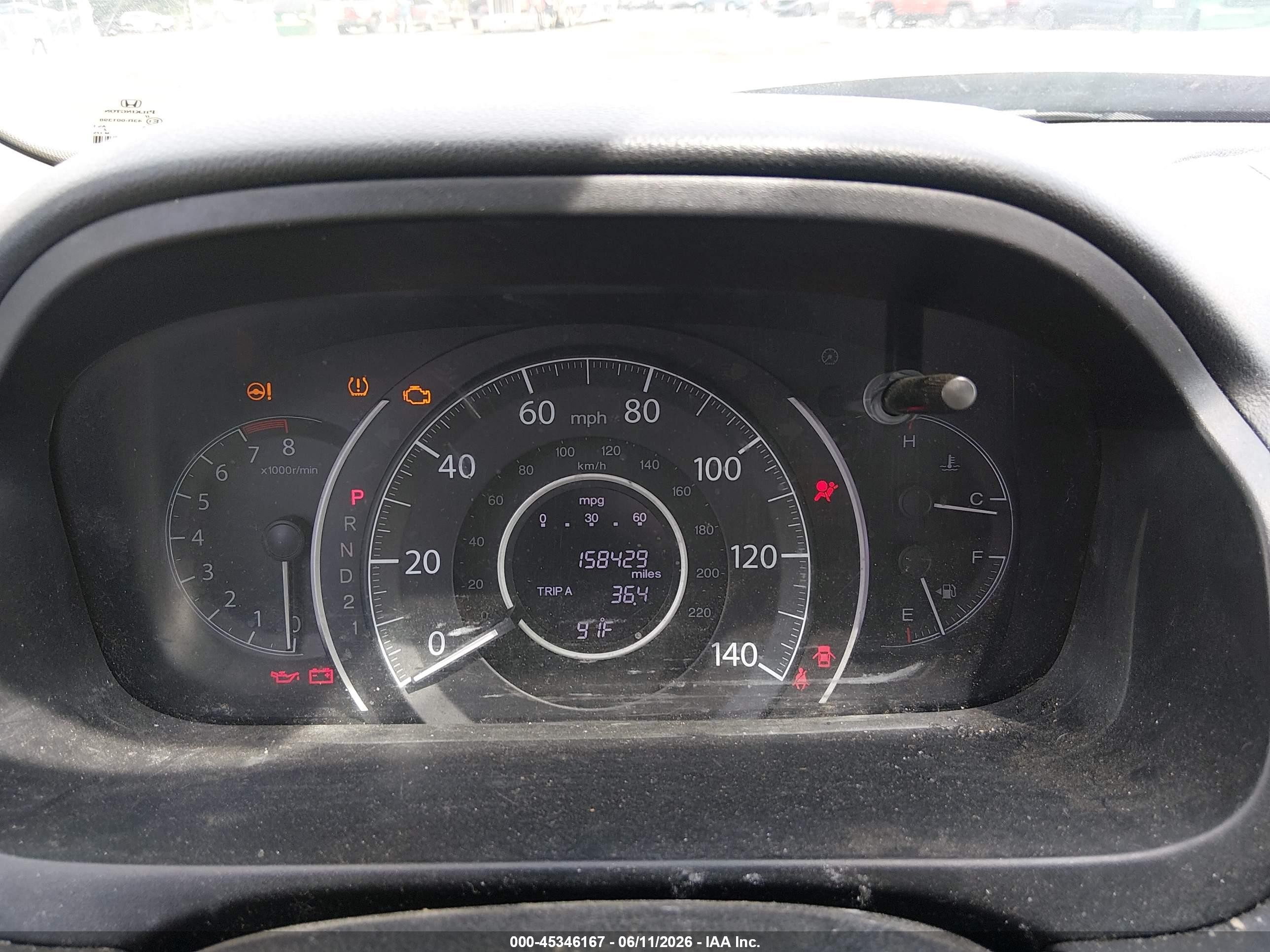 2013 Honda Cr-v Lx Gray vin: 5J6RM4H38DL075271
