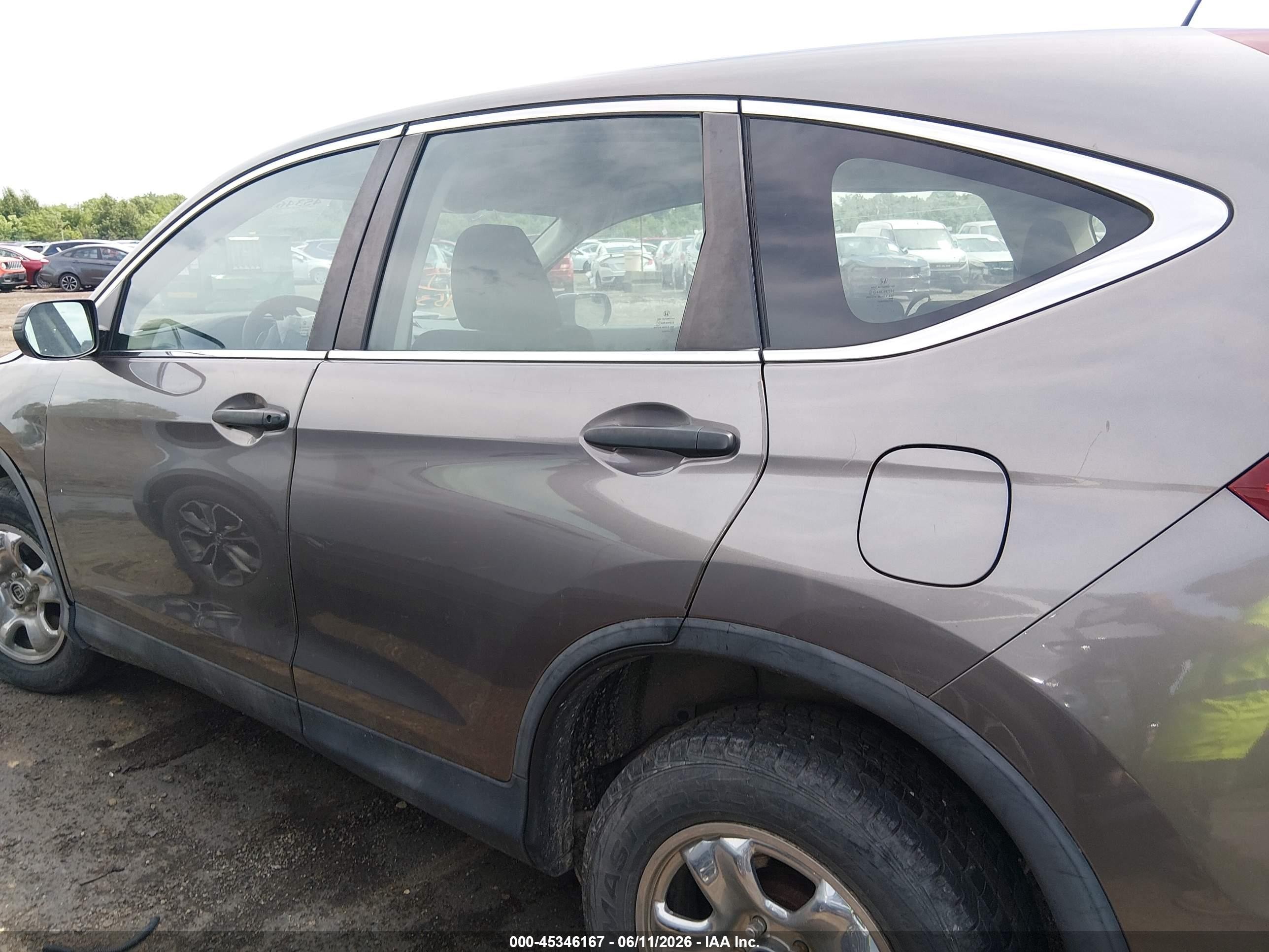 2013 Honda Cr-v Lx Gray vin: 5J6RM4H38DL075271