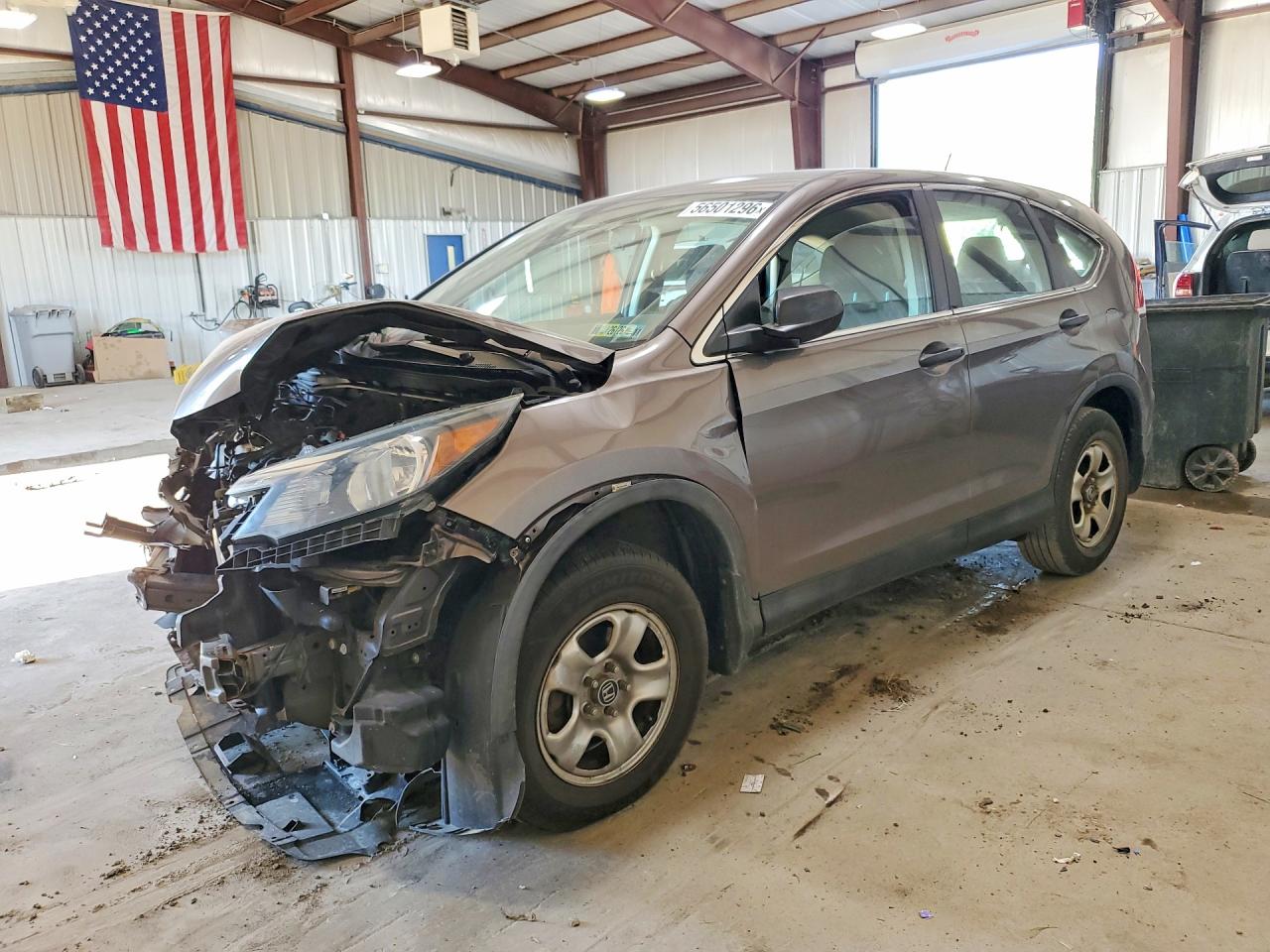 2013 Honda Cr-v Lx Gray vin: 5J6RM4H38DL079966