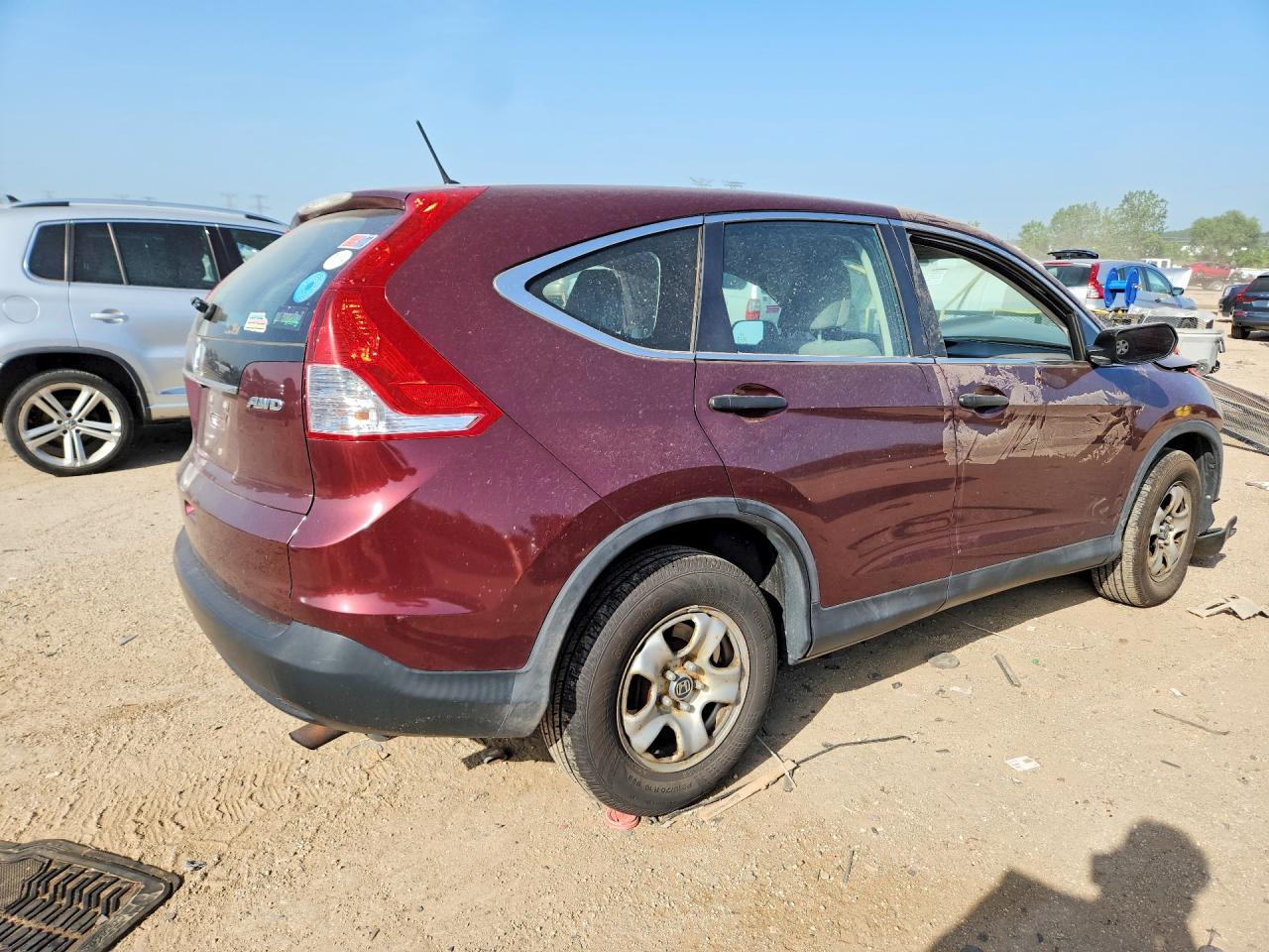 2013 Honda Cr-v Lx Burgundy vin: 5J6RM4H38DL084908