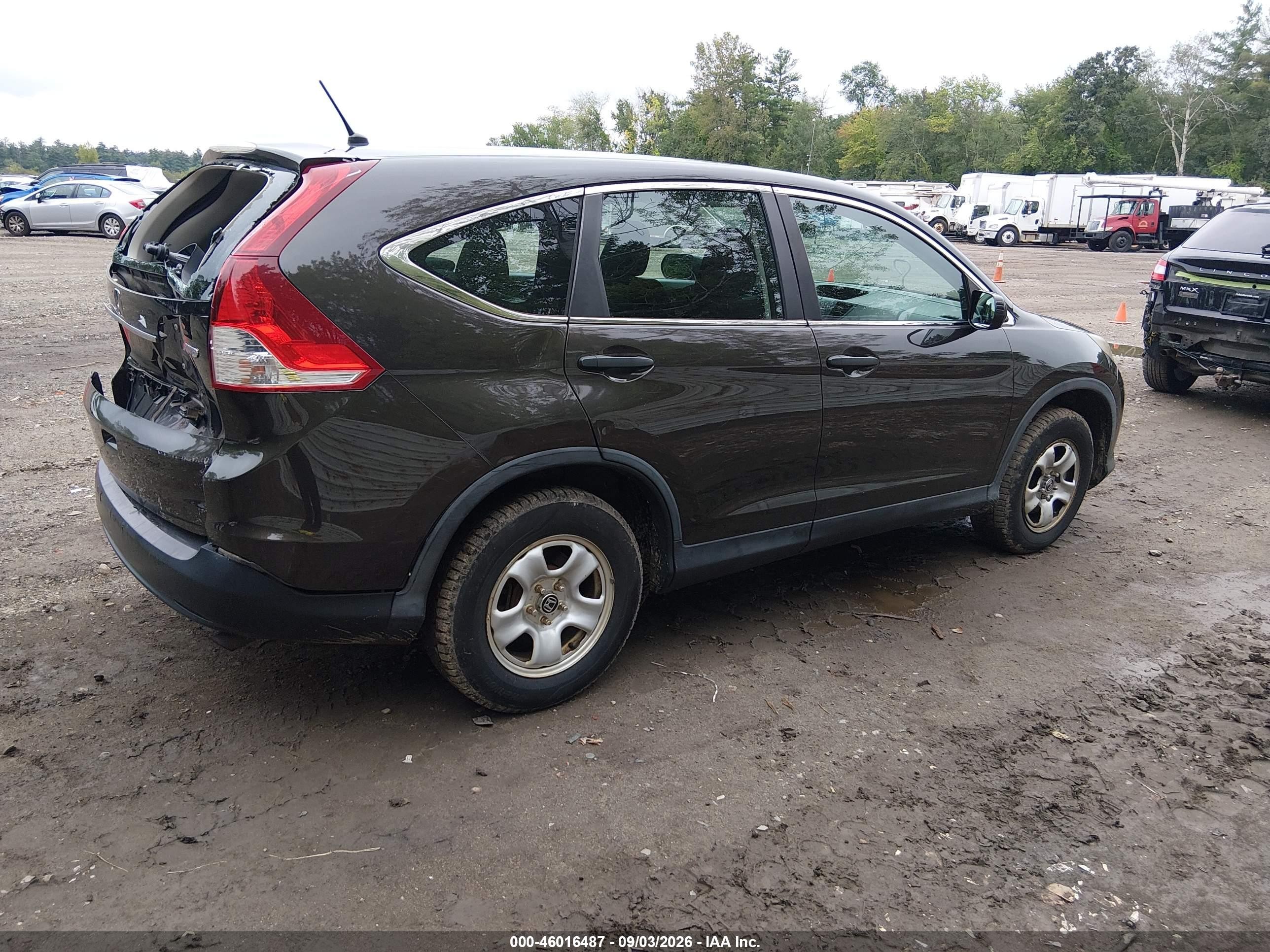 2013 Honda Cr-v Lx Brown vin: 5J6RM4H38DL088103