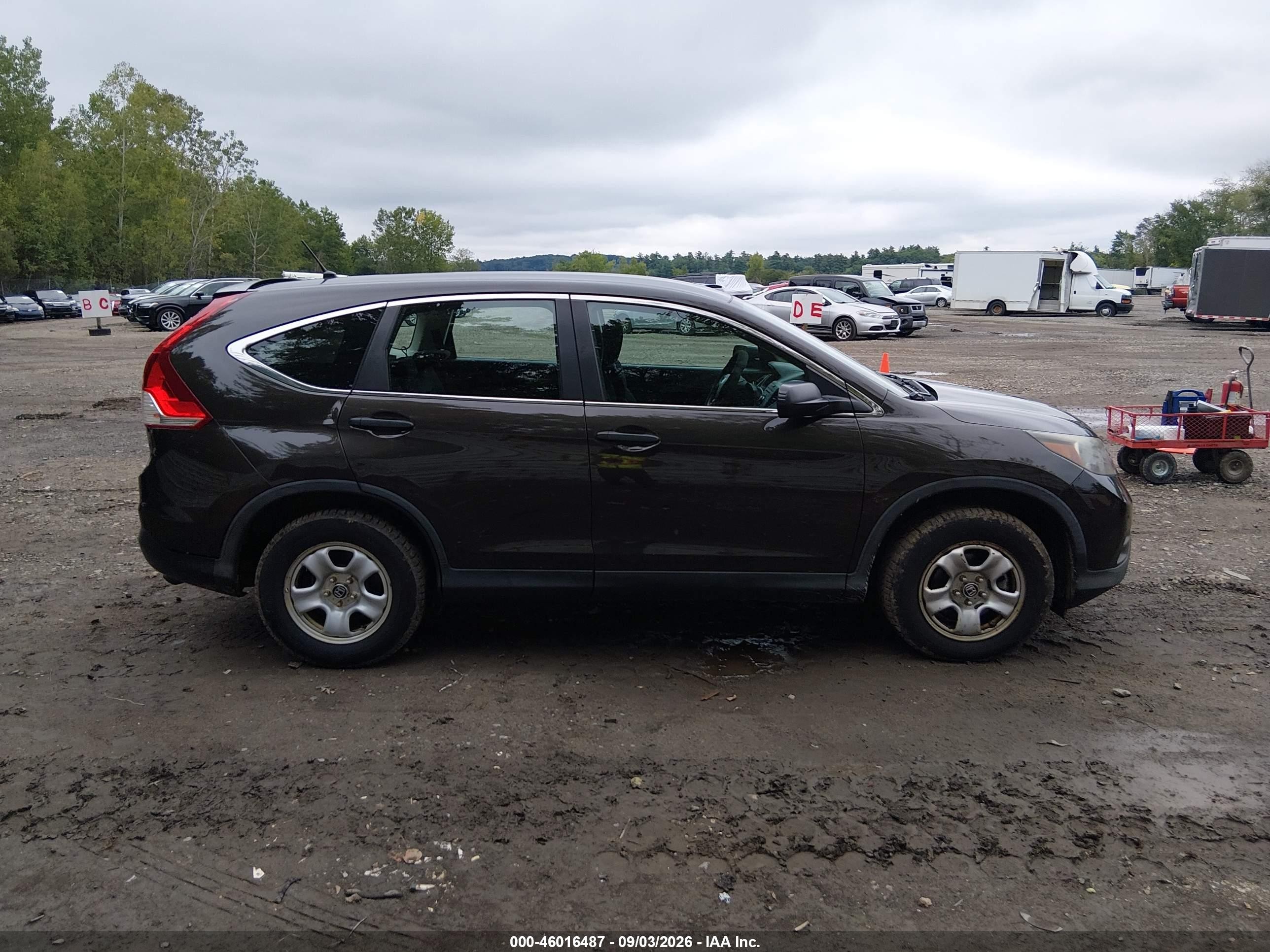 2013 Honda Cr-v Lx Brown vin: 5J6RM4H38DL088103