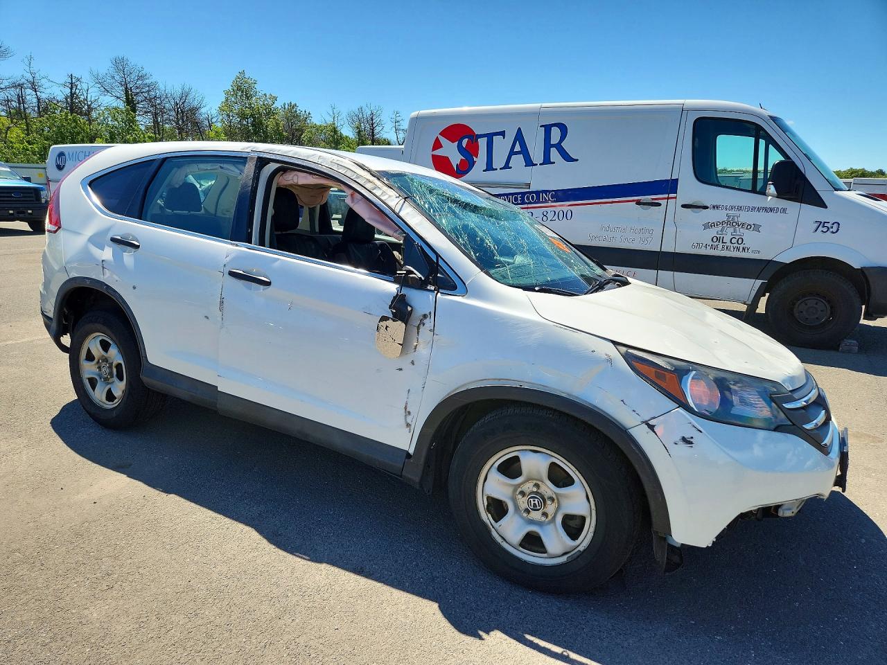 2014 Honda Cr-v Lx White vin: 5J6RM4H38EL054678
