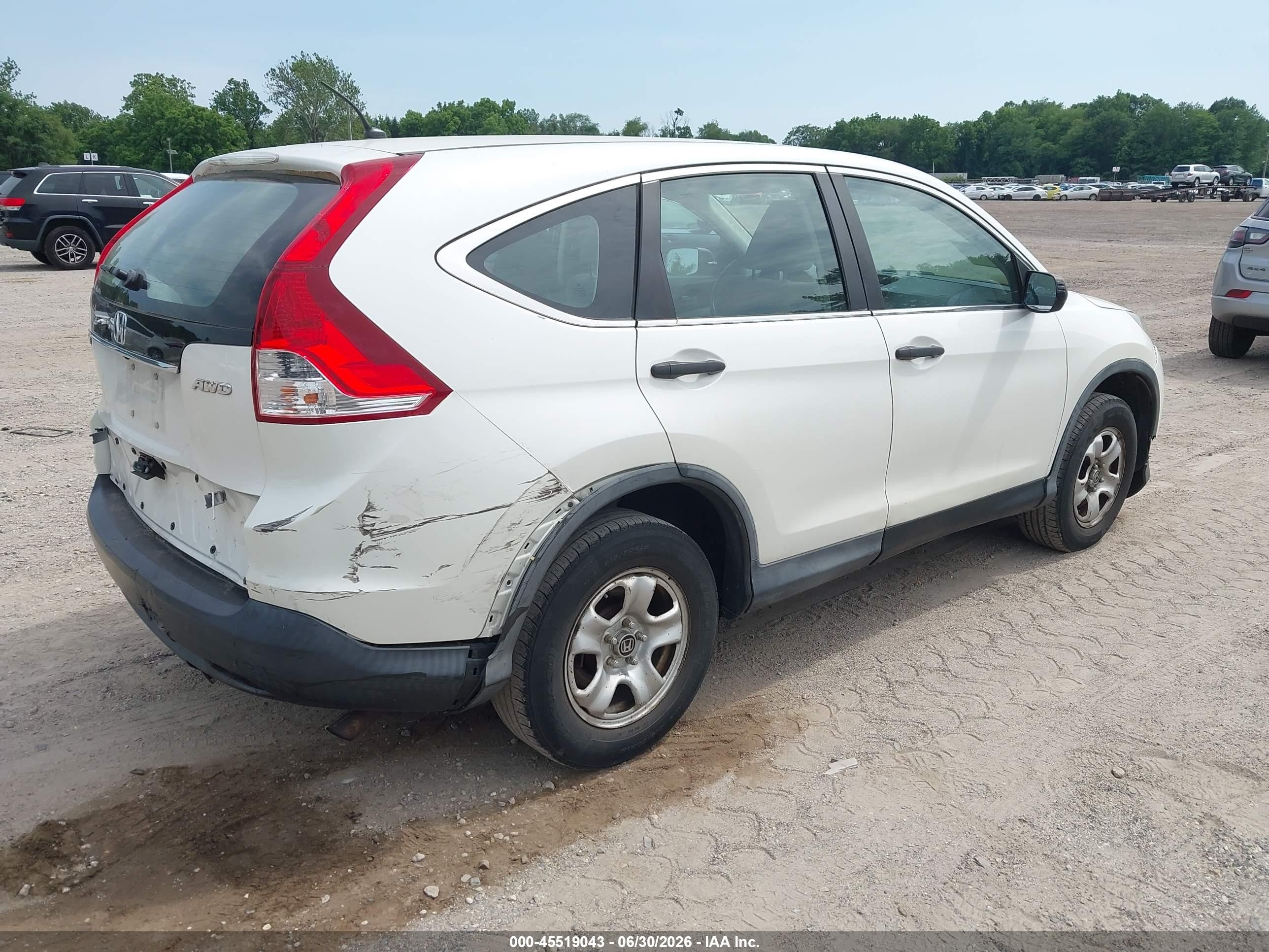 2014 Honda Cr-v Lx Белый vin: 5J6RM4H38EL083243