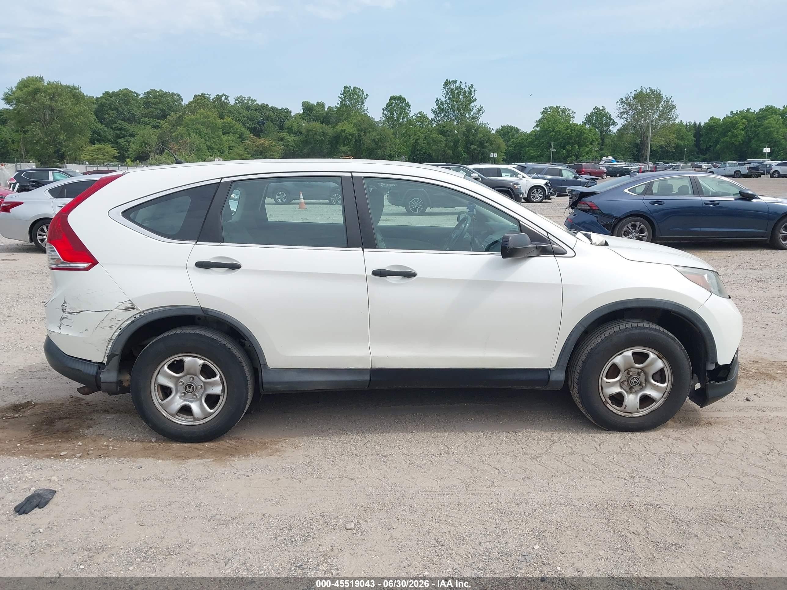 2014 Honda Cr-v Lx Белый vin: 5J6RM4H38EL083243