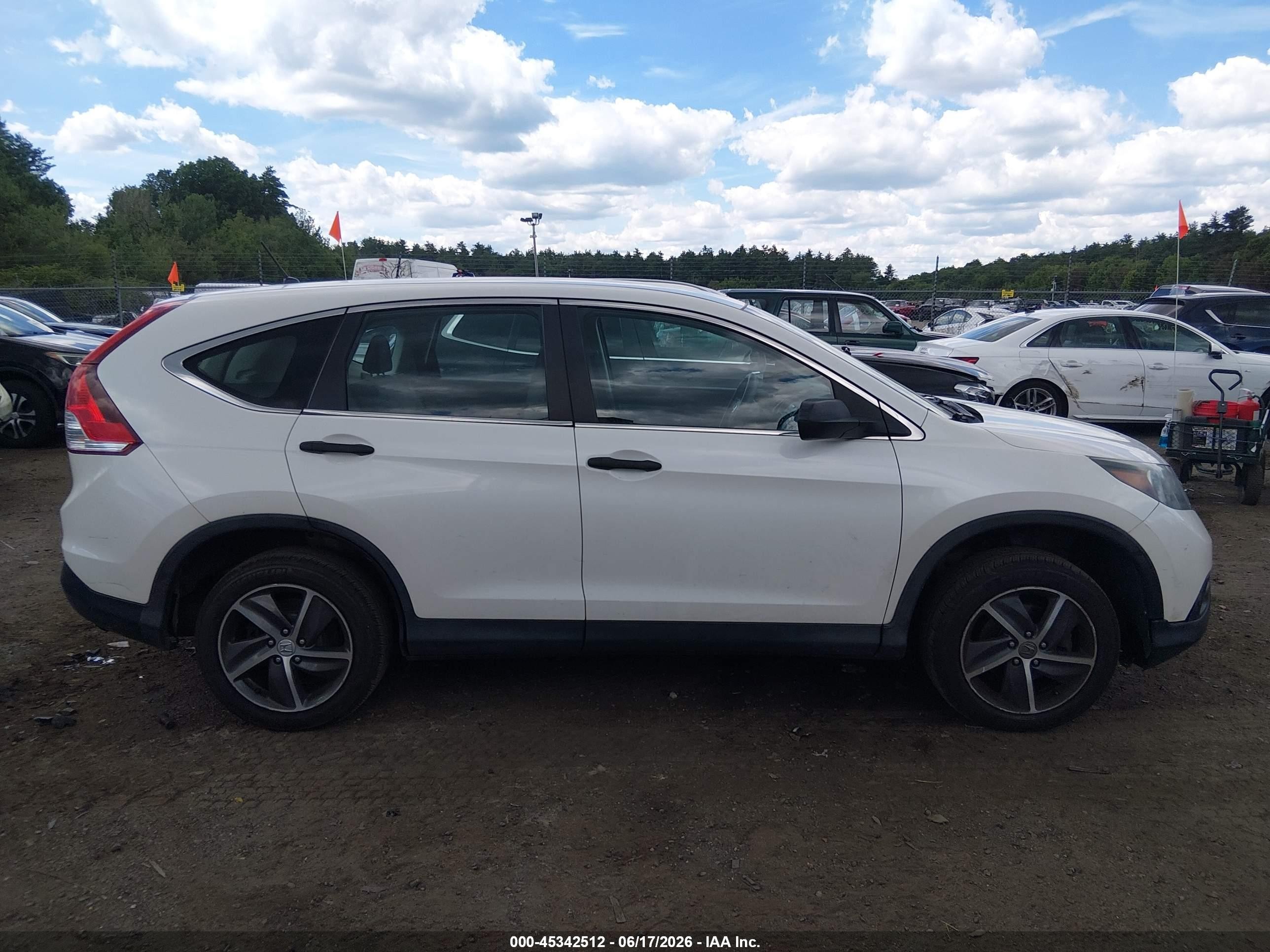 2014 Honda Cr-v Lx Белый vin: 5J6RM4H38EL098566