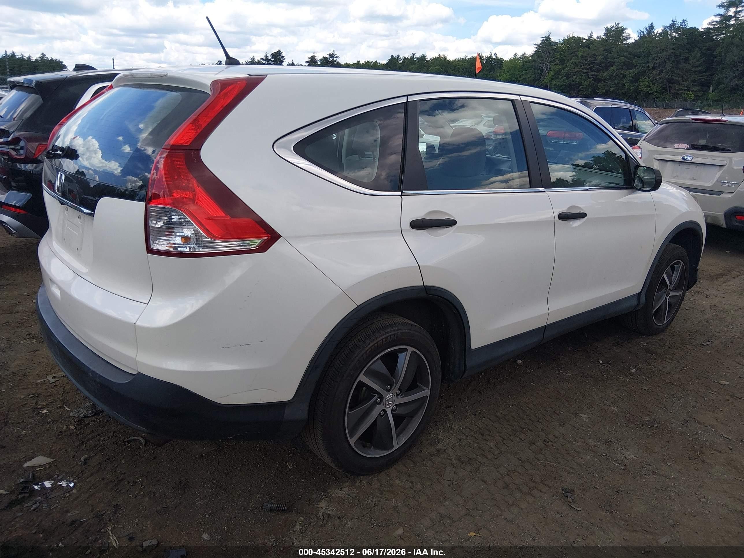 2014 Honda Cr-v Lx Белый vin: 5J6RM4H38EL098566