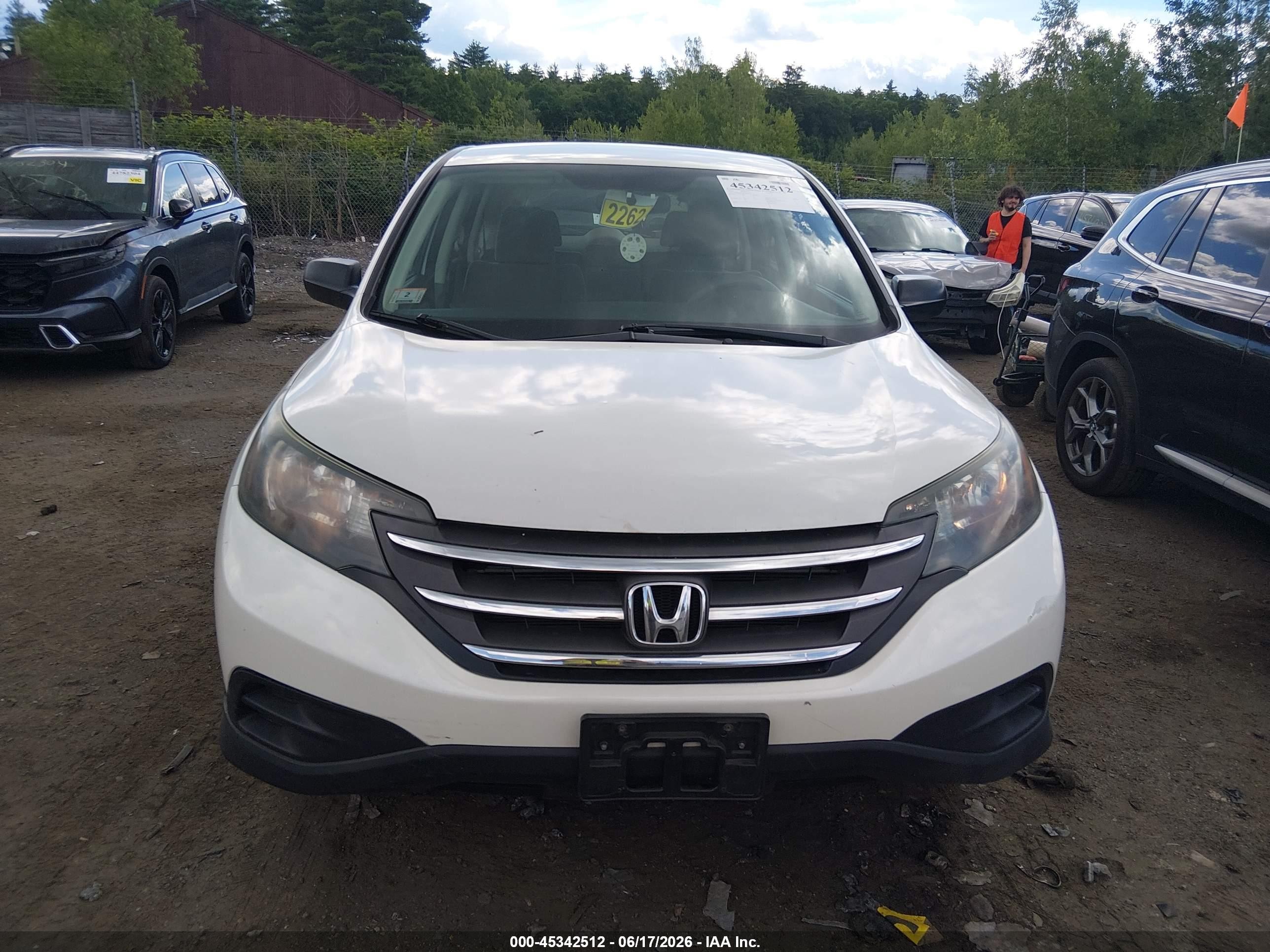 2014 Honda Cr-v Lx Белый vin: 5J6RM4H38EL098566