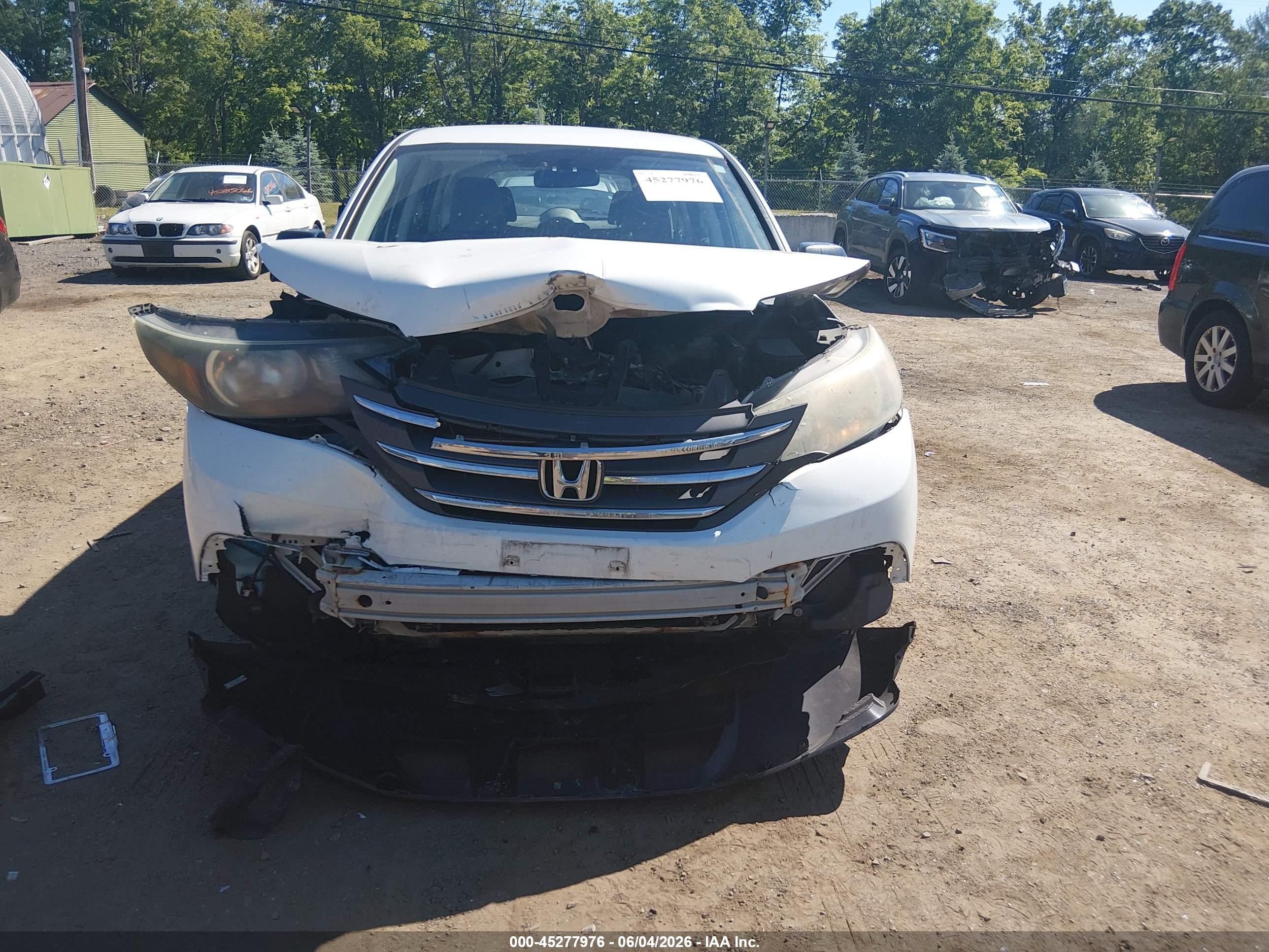 2014 Honda Cr-v Lx White vin: 5J6RM4H38EL120310