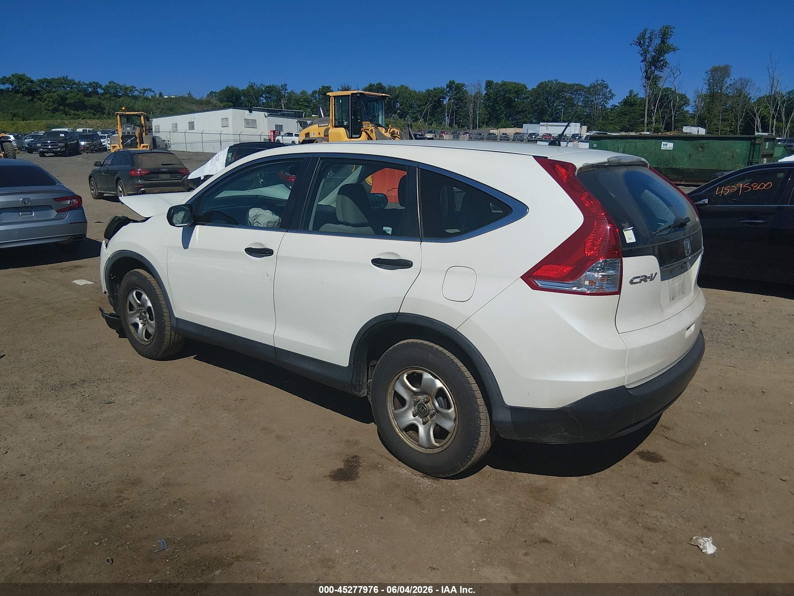2014 Honda Cr-v Lx White vin: 5J6RM4H38EL120310